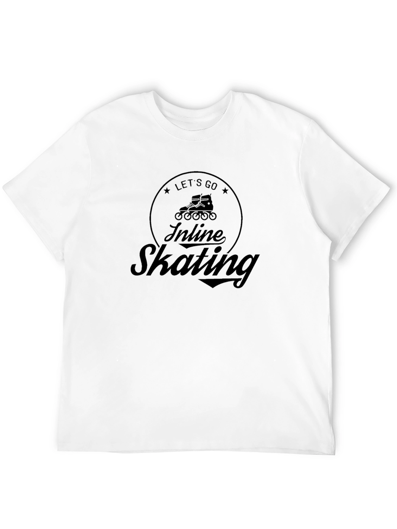 Inline Skating Graphic T-Shirt - Black