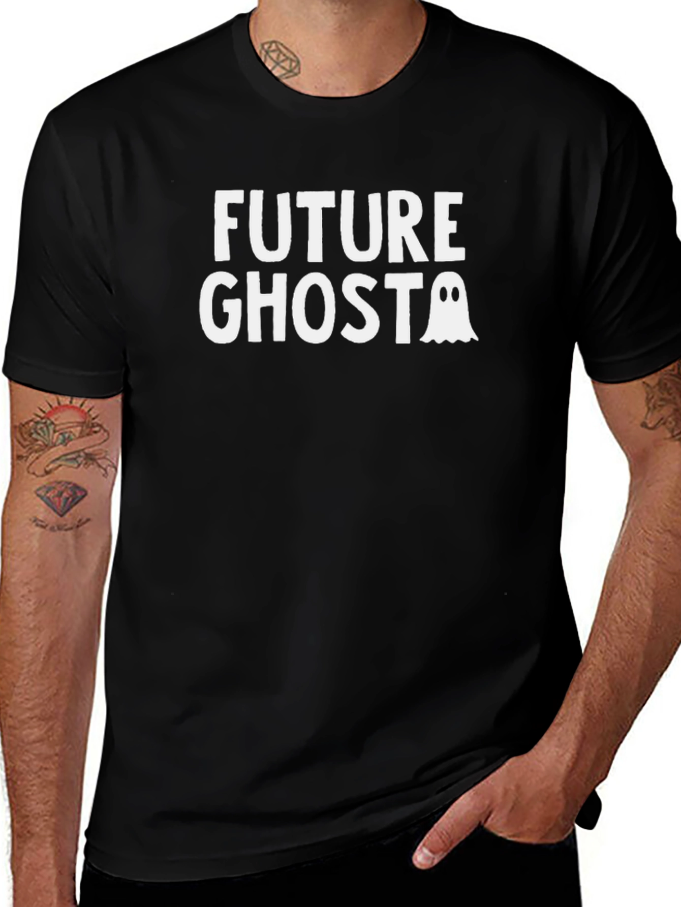 Future Ghost T-Shirt - Black Cotton Tee