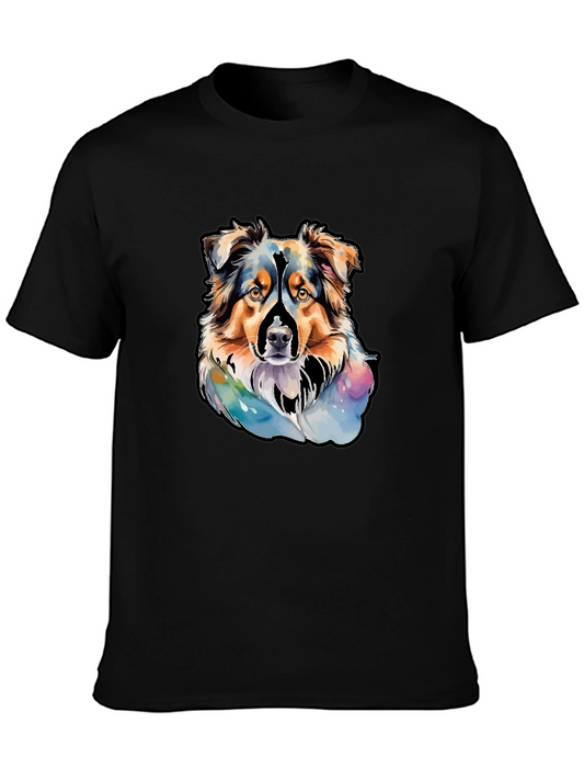 Australian Shepherd Dog Watercolor T-Shirt