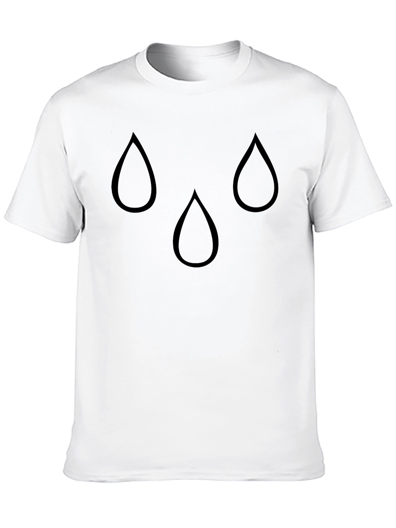 Tear Drop Design Black T-Shirt