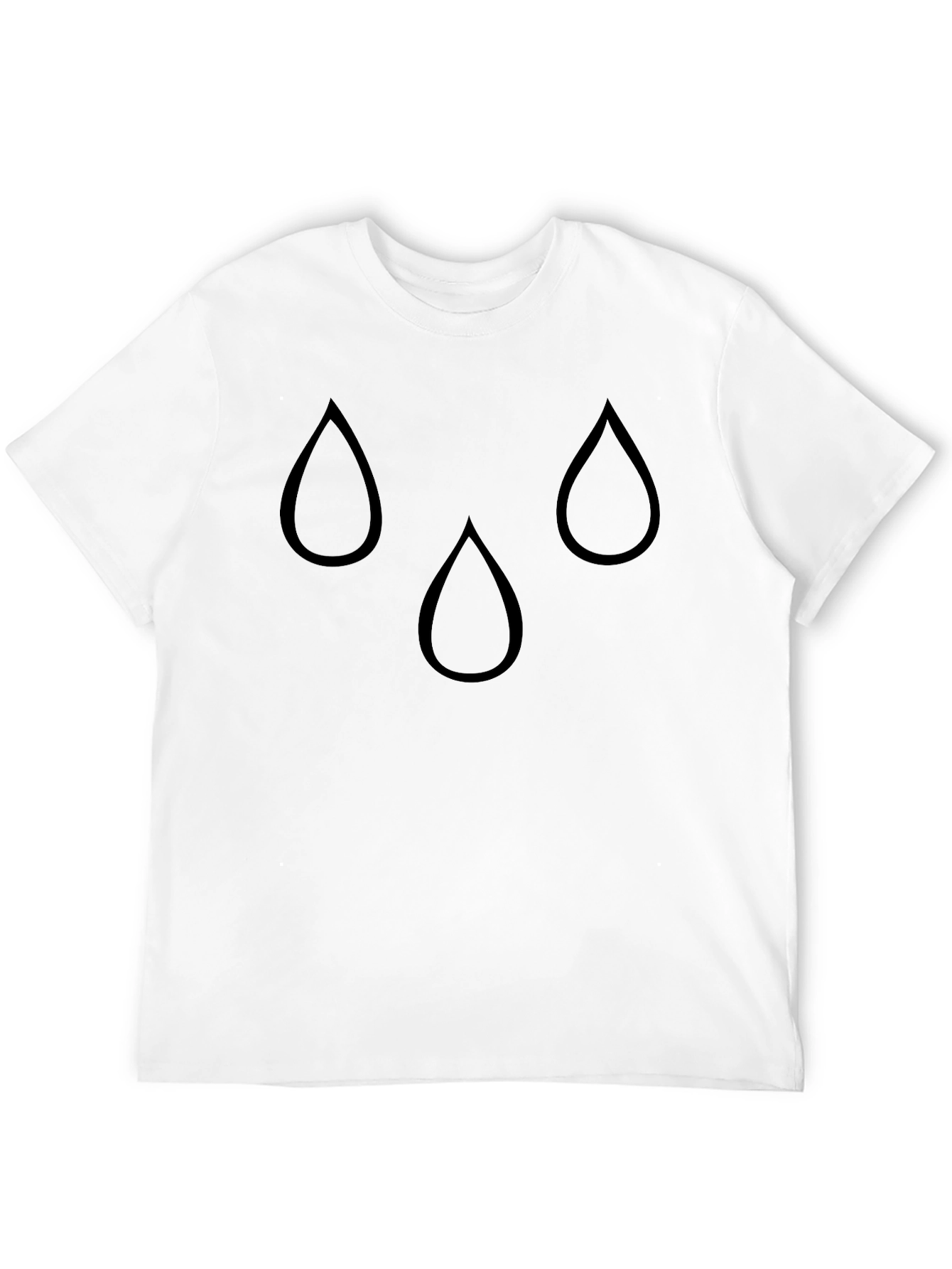 Tear Drop Design Black T-Shirt