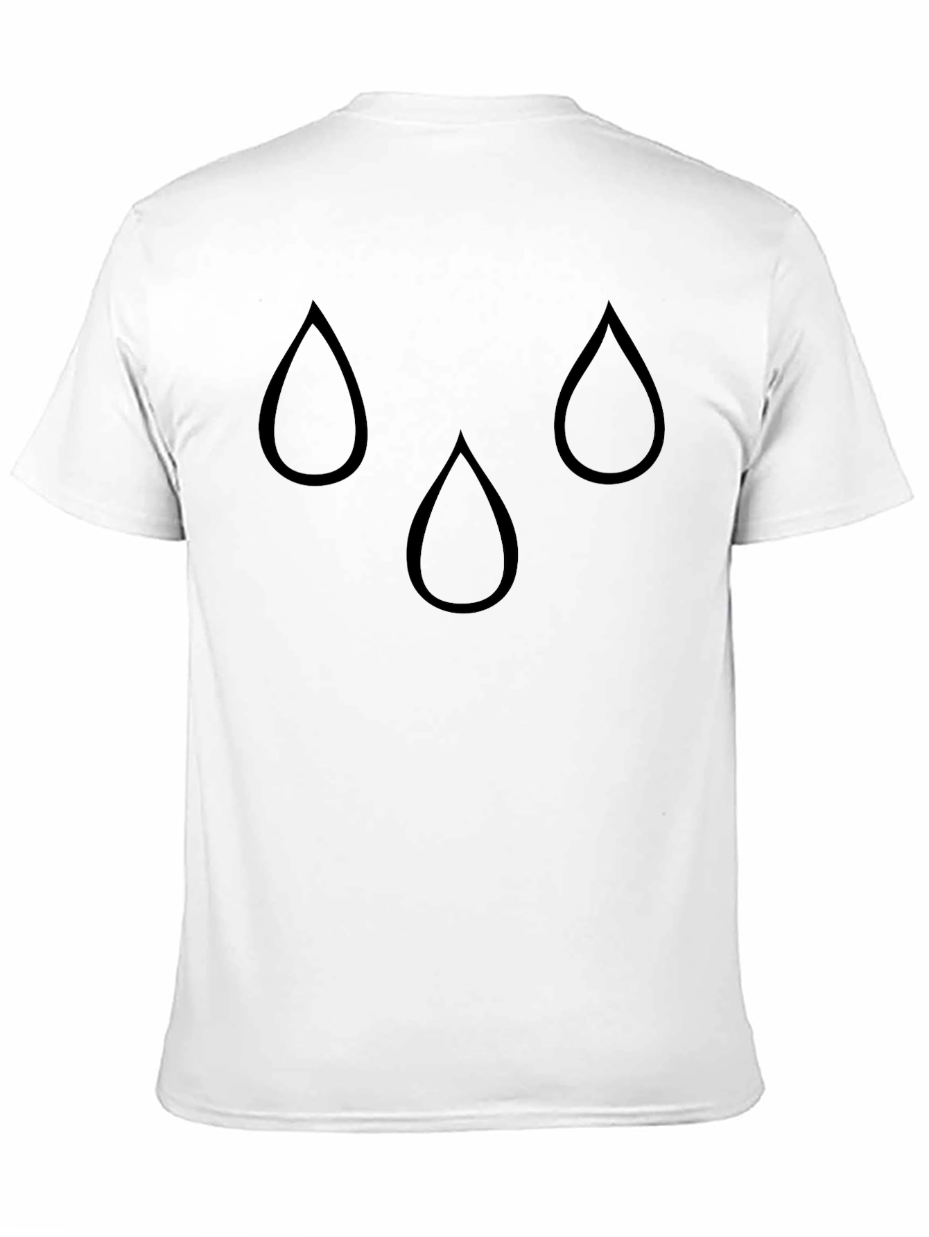 Tear Drop Design Black T-Shirt