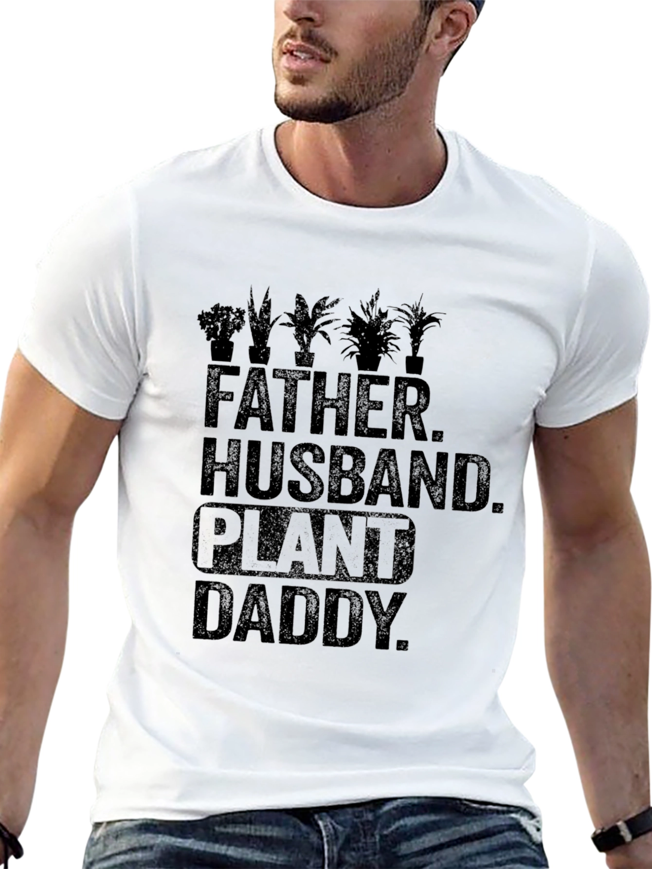 Father Husband Plant Daddy Graphic T-Shirt