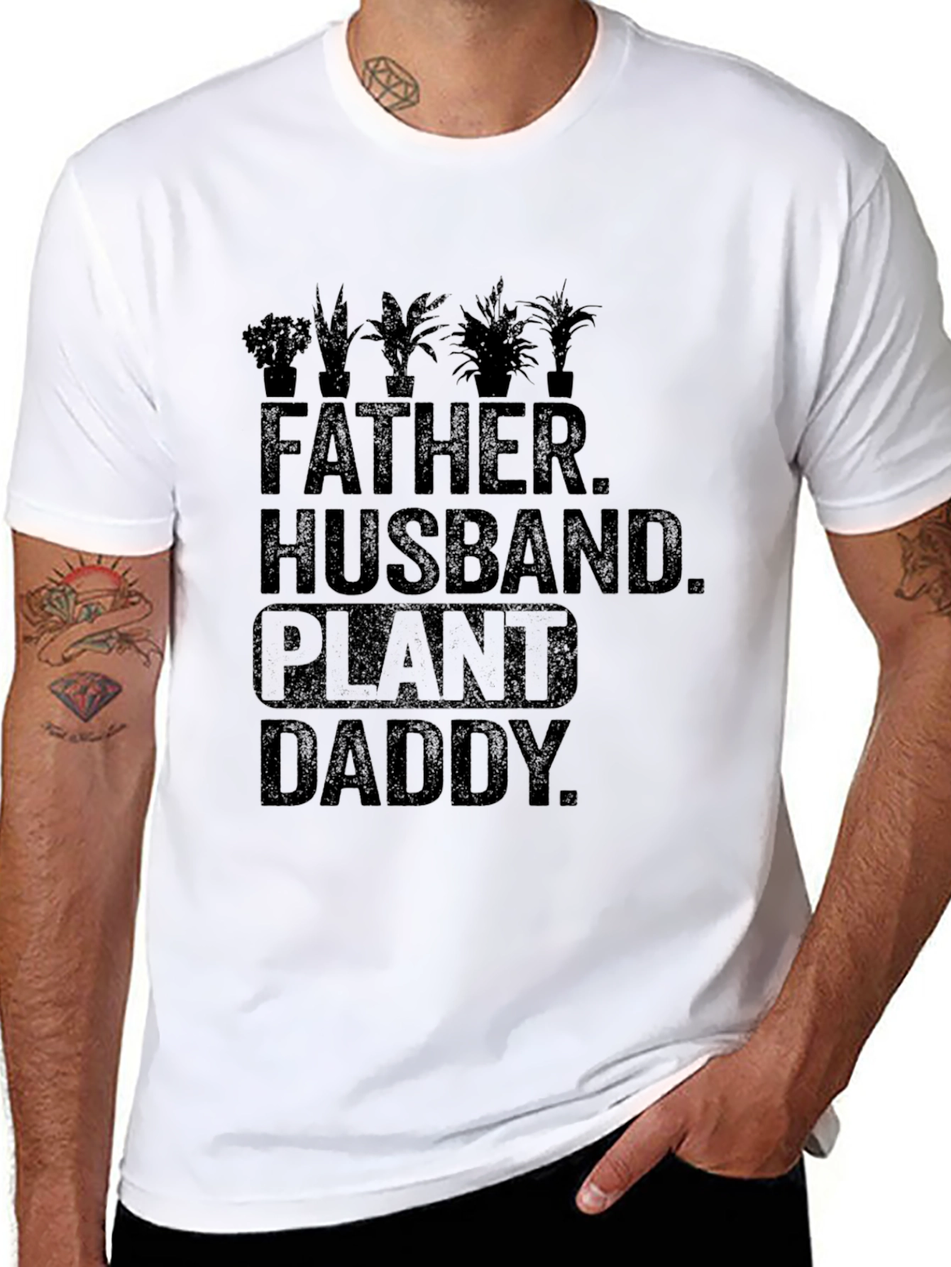 Father Husband Plant Daddy Graphic T-Shirt