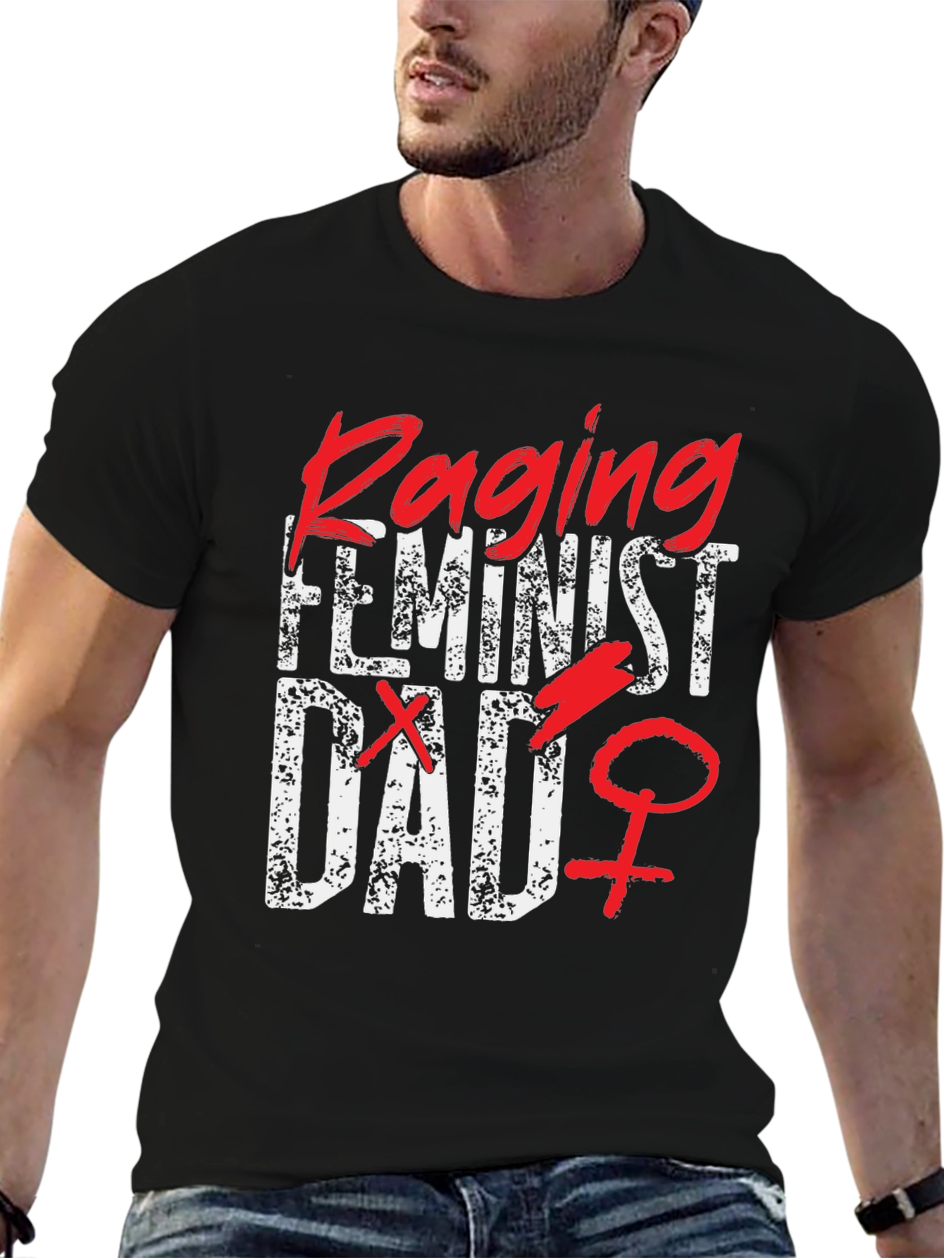 Raging Feminist Dad Graphic T-Shirt