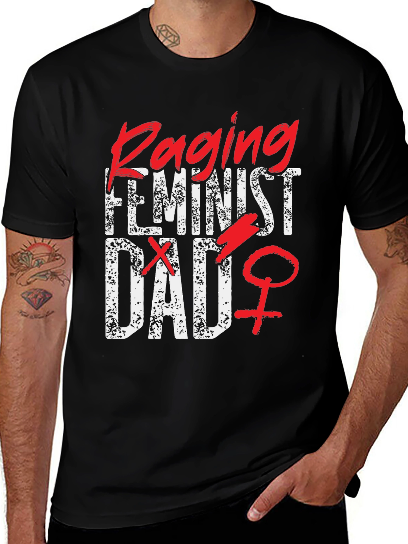 Raging Feminist Dad Graphic T-Shirt
