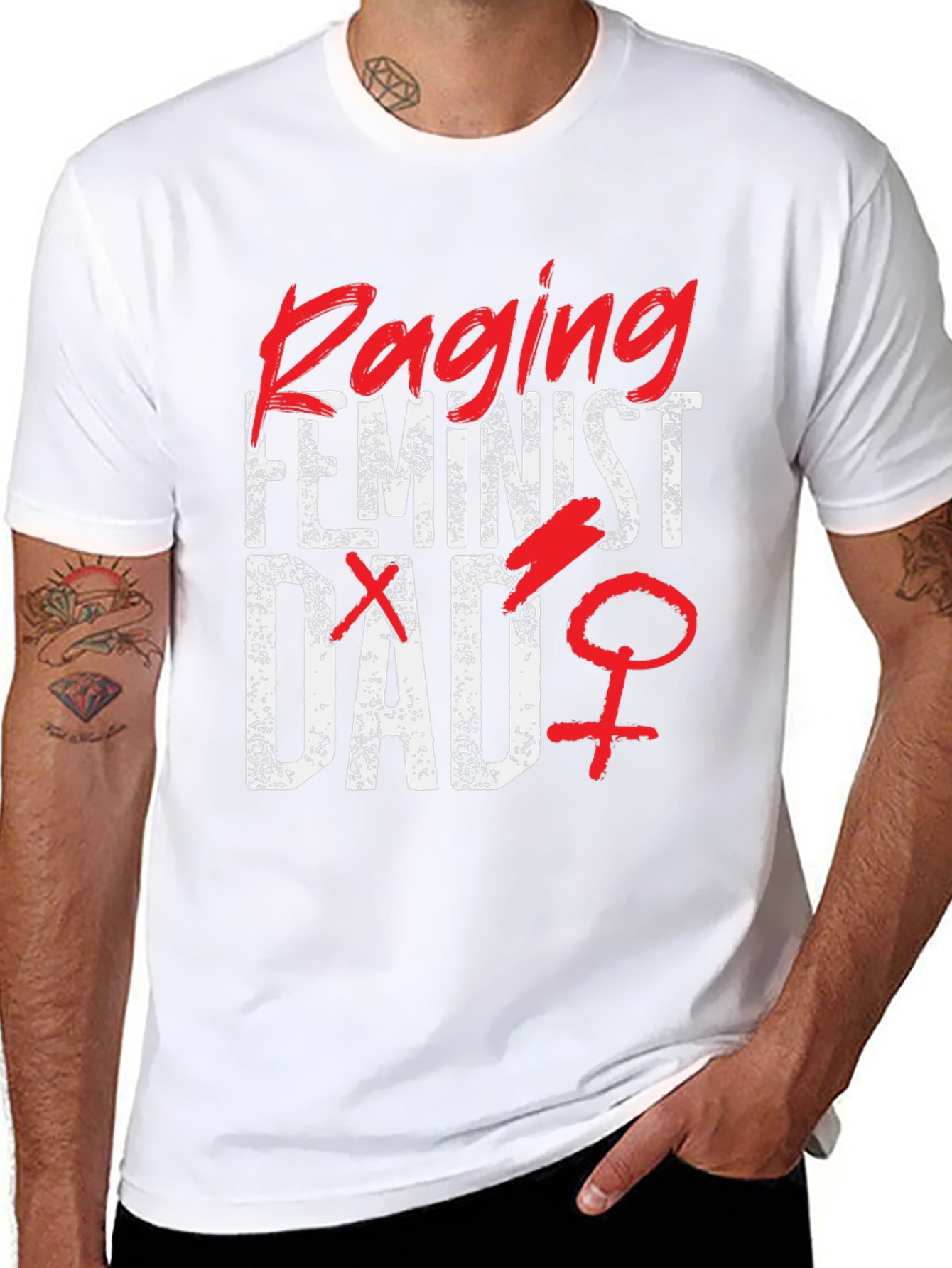 Raging Feminist Dad Graphic T-Shirt