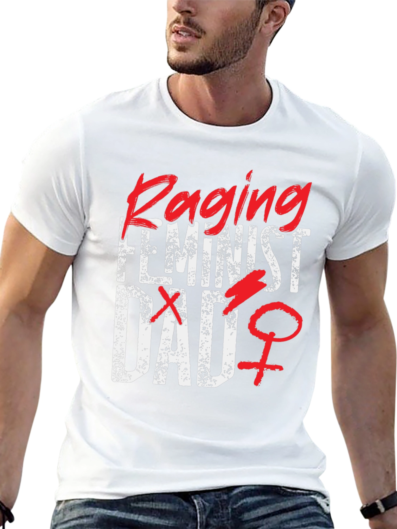 Raging Feminist Dad Graphic T-Shirt