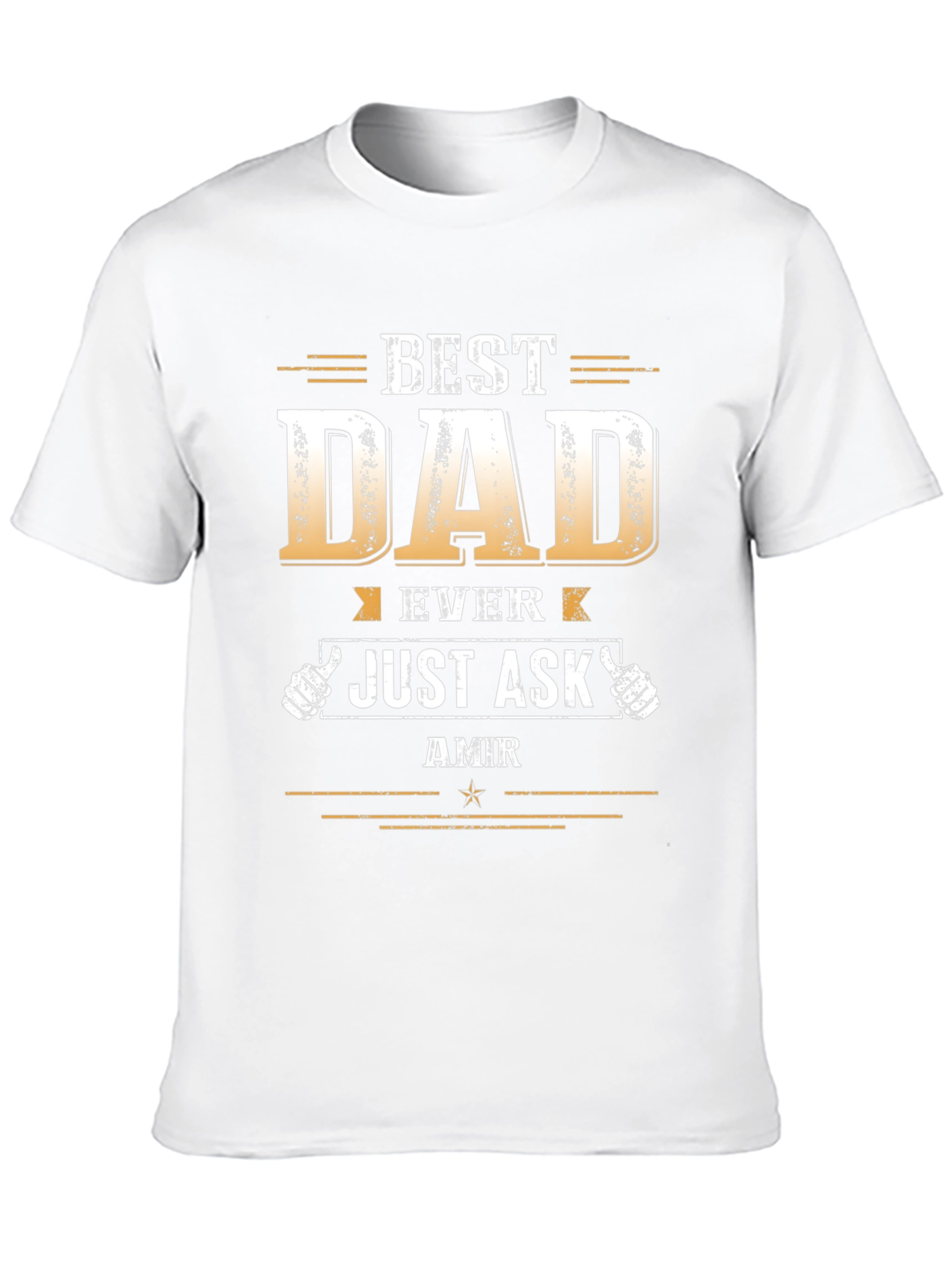 Best Dad Ever T-Shirt - Personalized Fathers Day Gift