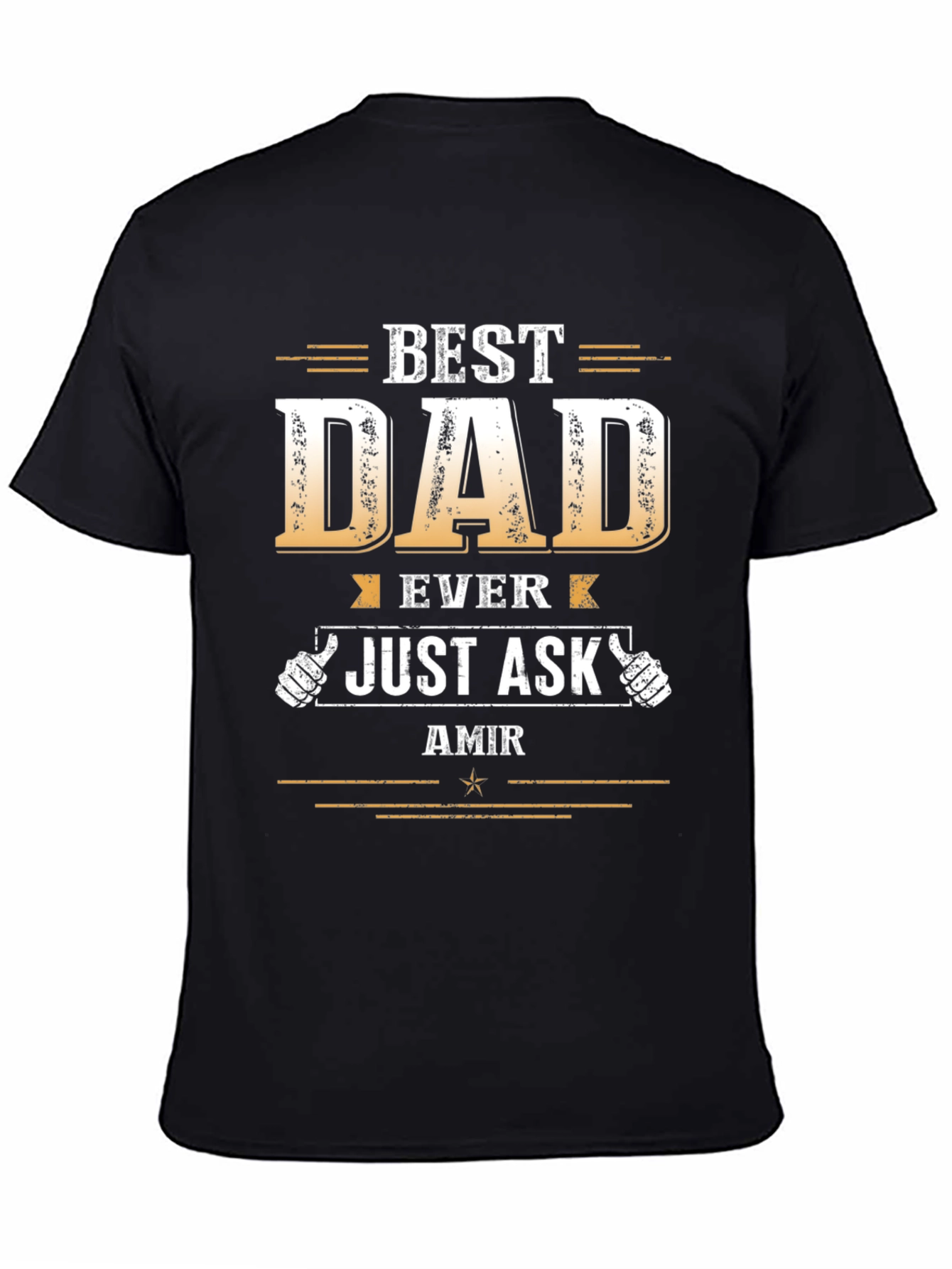 Best Dad Ever T-Shirt - Personalized Fathers Day Gift