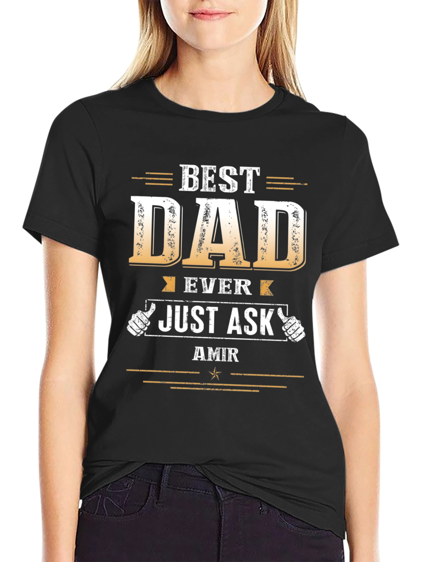 Best Dad Ever T-Shirt - Personalized Fathers Day Gift