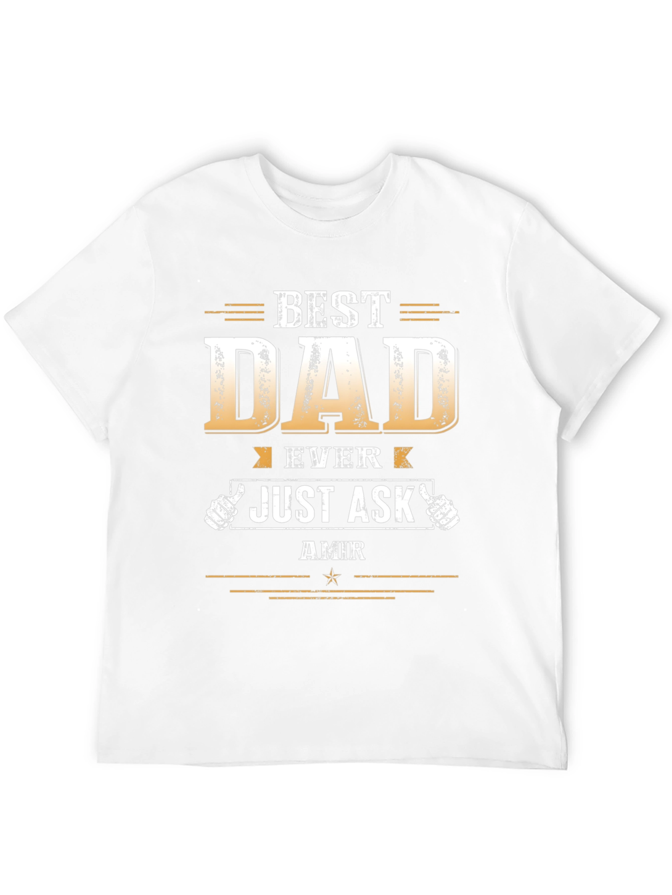 Best Dad Ever T-Shirt - Personalized Fathers Day Gift