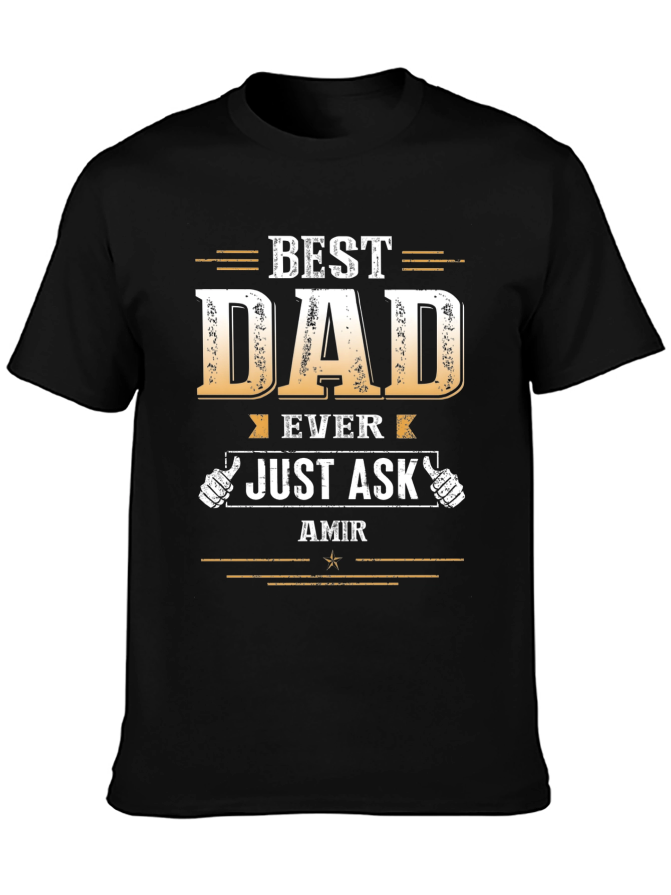 Best Dad Ever T-Shirt - Personalized Fathers Day Gift