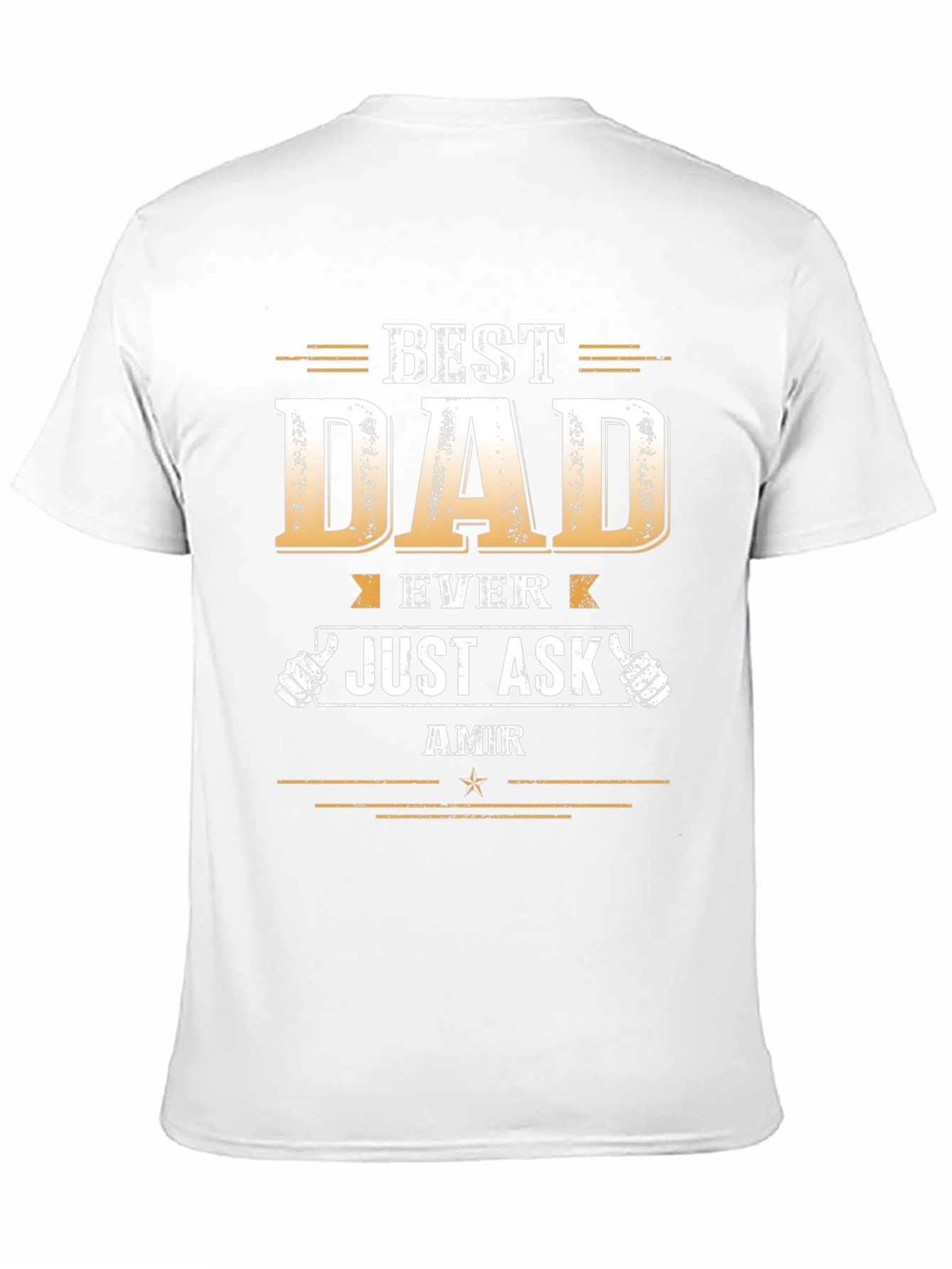 Best Dad Ever T-Shirt - Personalized Fathers Day Gift