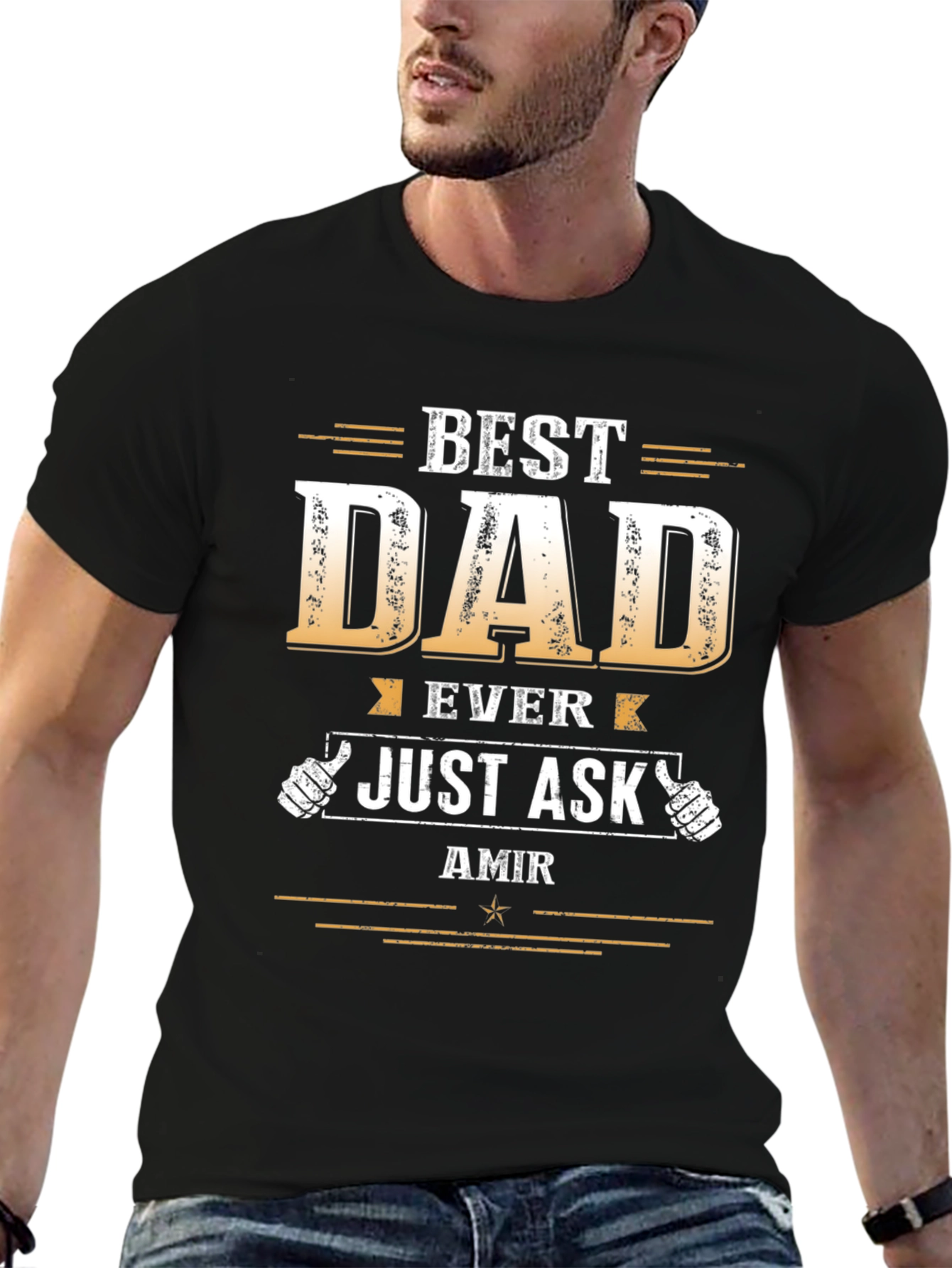 Best Dad Ever T-Shirt - Personalized Fathers Day Gift