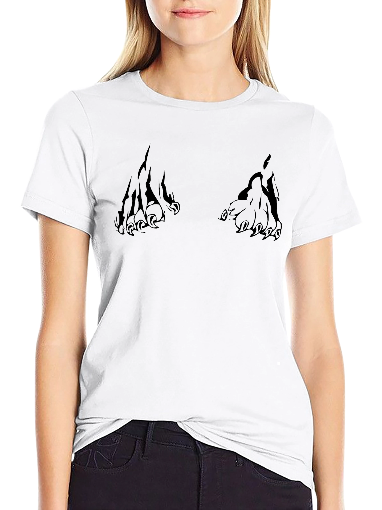 Mens Black Claw Graphic T-Shirt