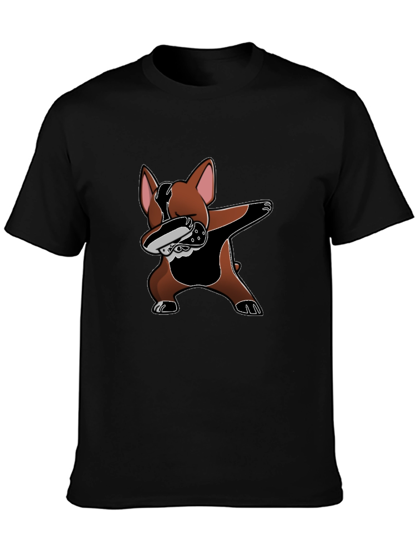 Dabbing Dog Graphic Tee - Black