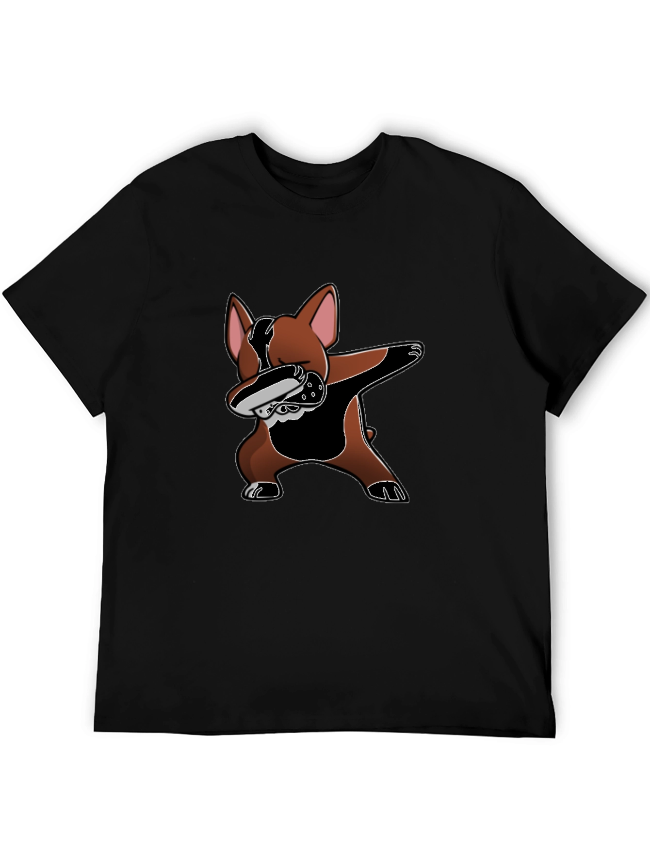 Dabbing Dog Graphic Tee - Black