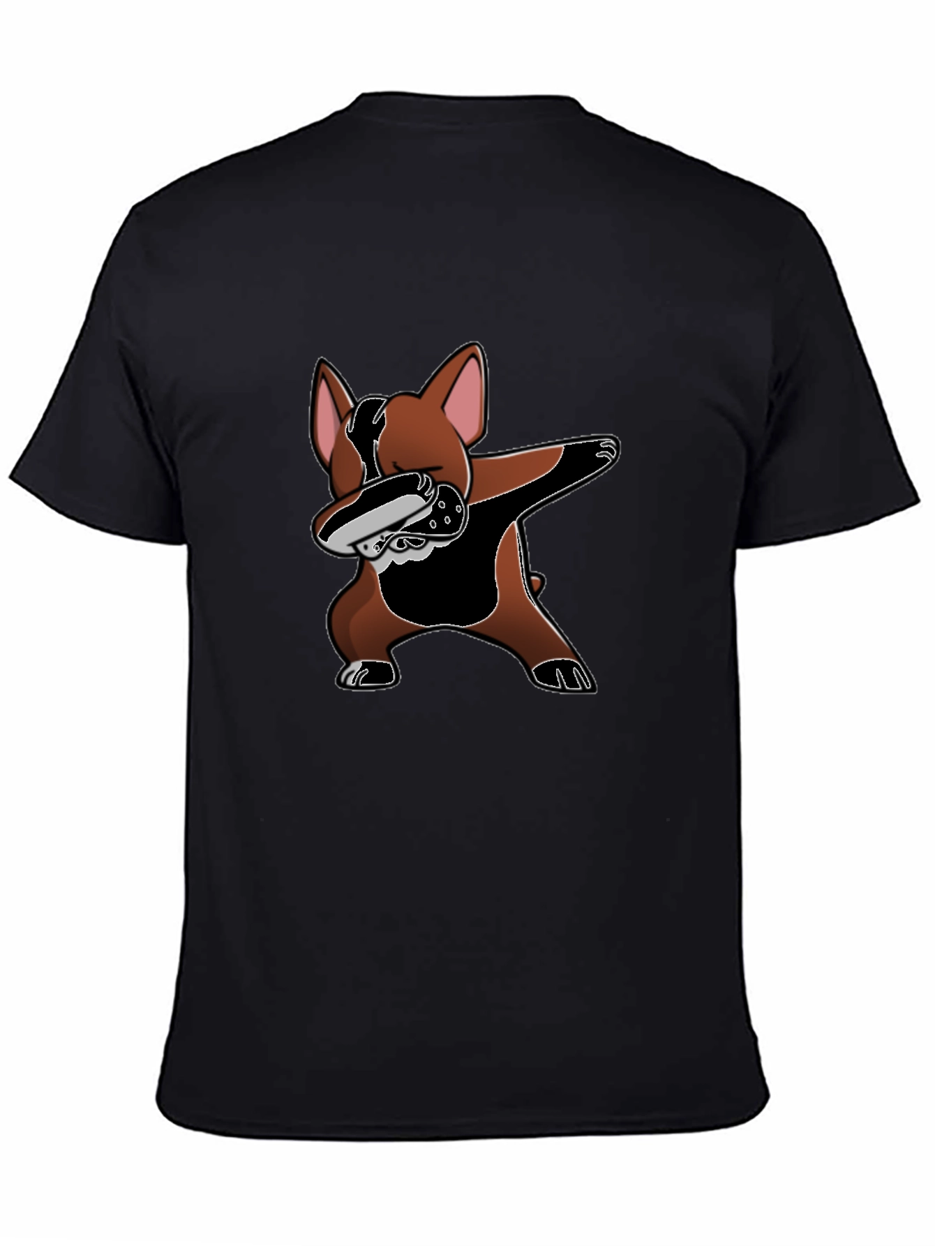 Dabbing Dog Graphic Tee - Black