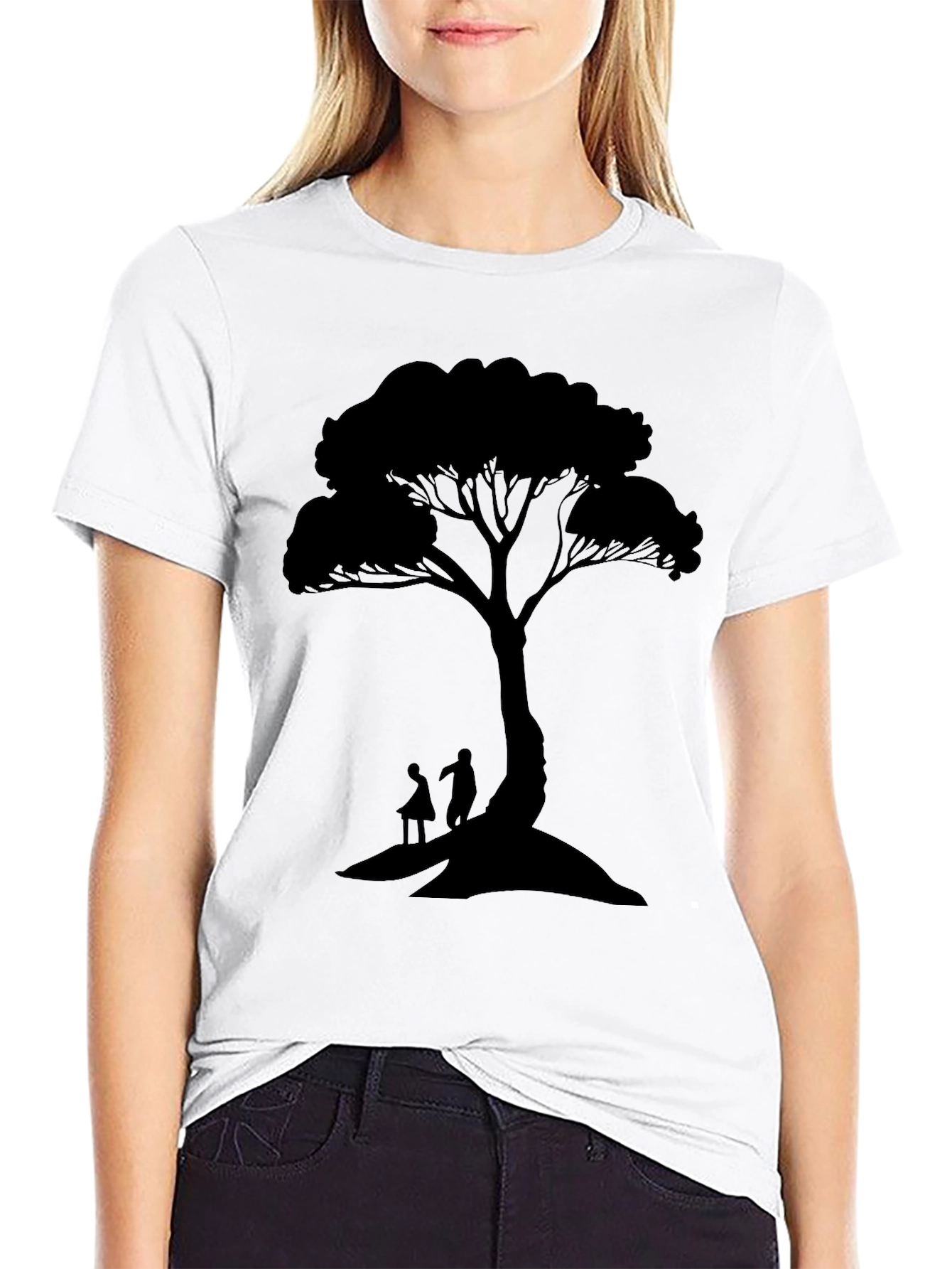 Silhouette Tree Graphic Tee - Nature Inspired Design