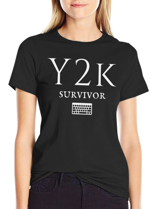 Y2K Survivor Graphic Tee - Millennial Humor T-Shirt