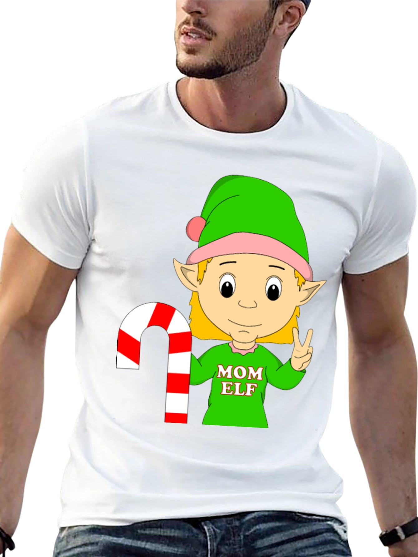 Mom Elf Christmas Holiday T-Shirt