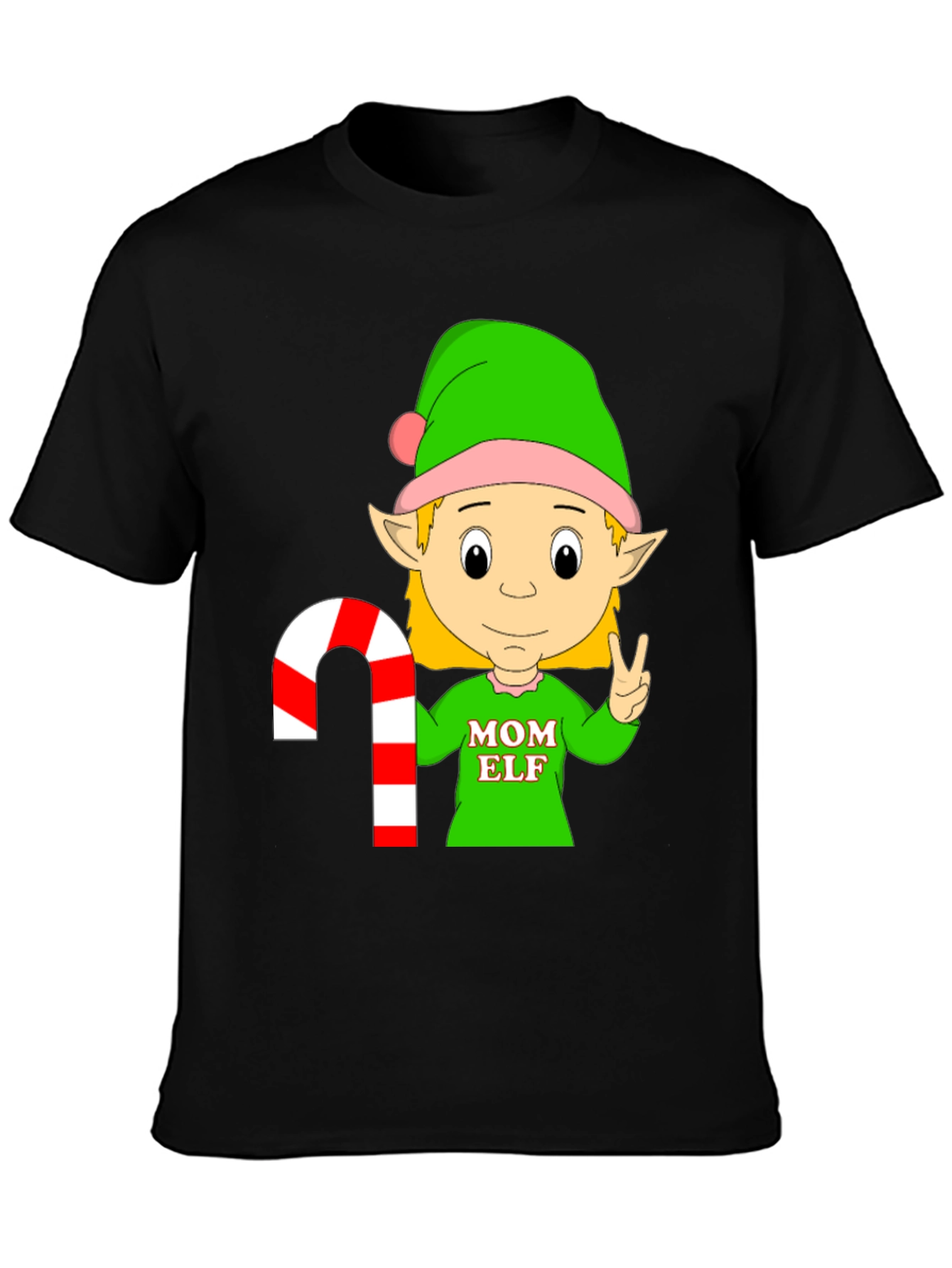 Mom Elf Christmas Holiday T-Shirt