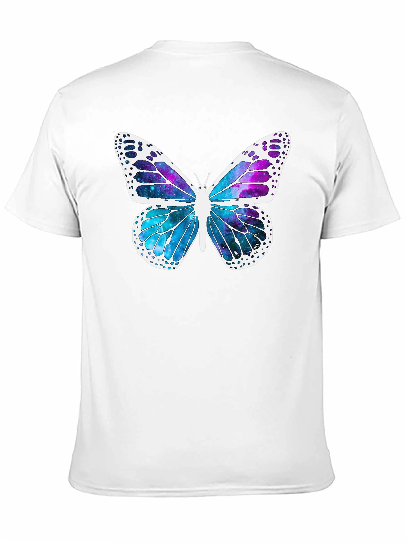 Butterfly Galaxy Graphic Tee - Stylish Mens Black T-Shirt