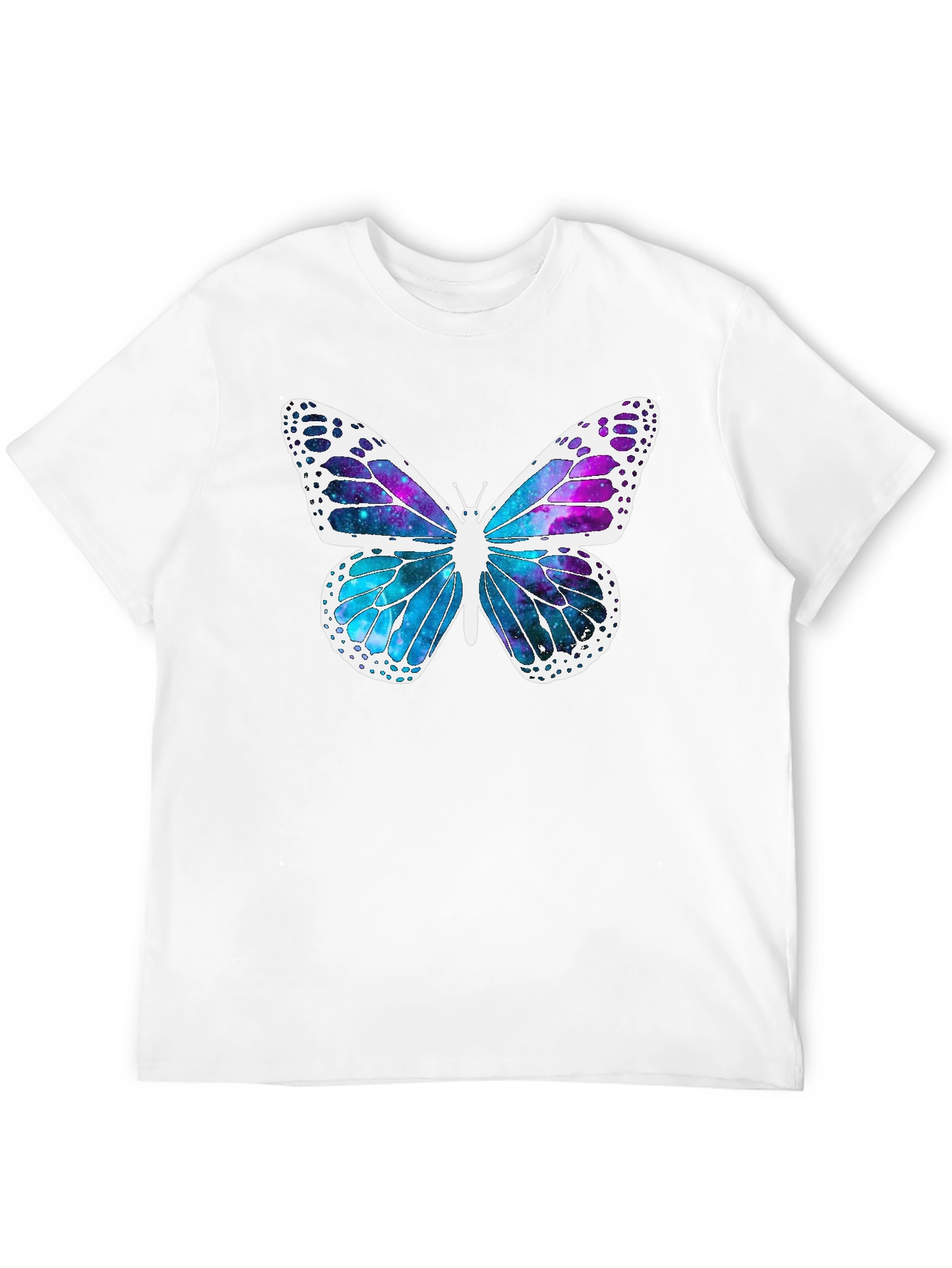 Butterfly Galaxy Graphic Tee - Stylish Mens Black T-Shirt