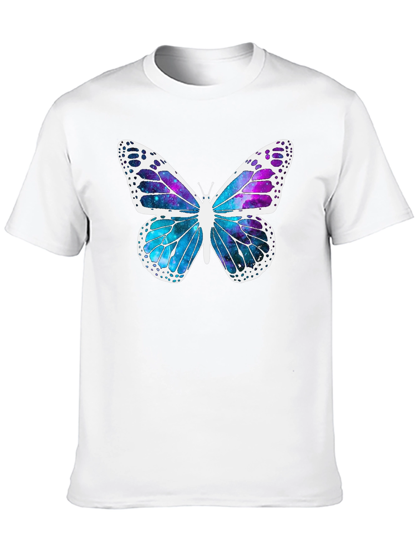 Butterfly Galaxy Graphic Tee - Stylish Mens Black T-Shirt