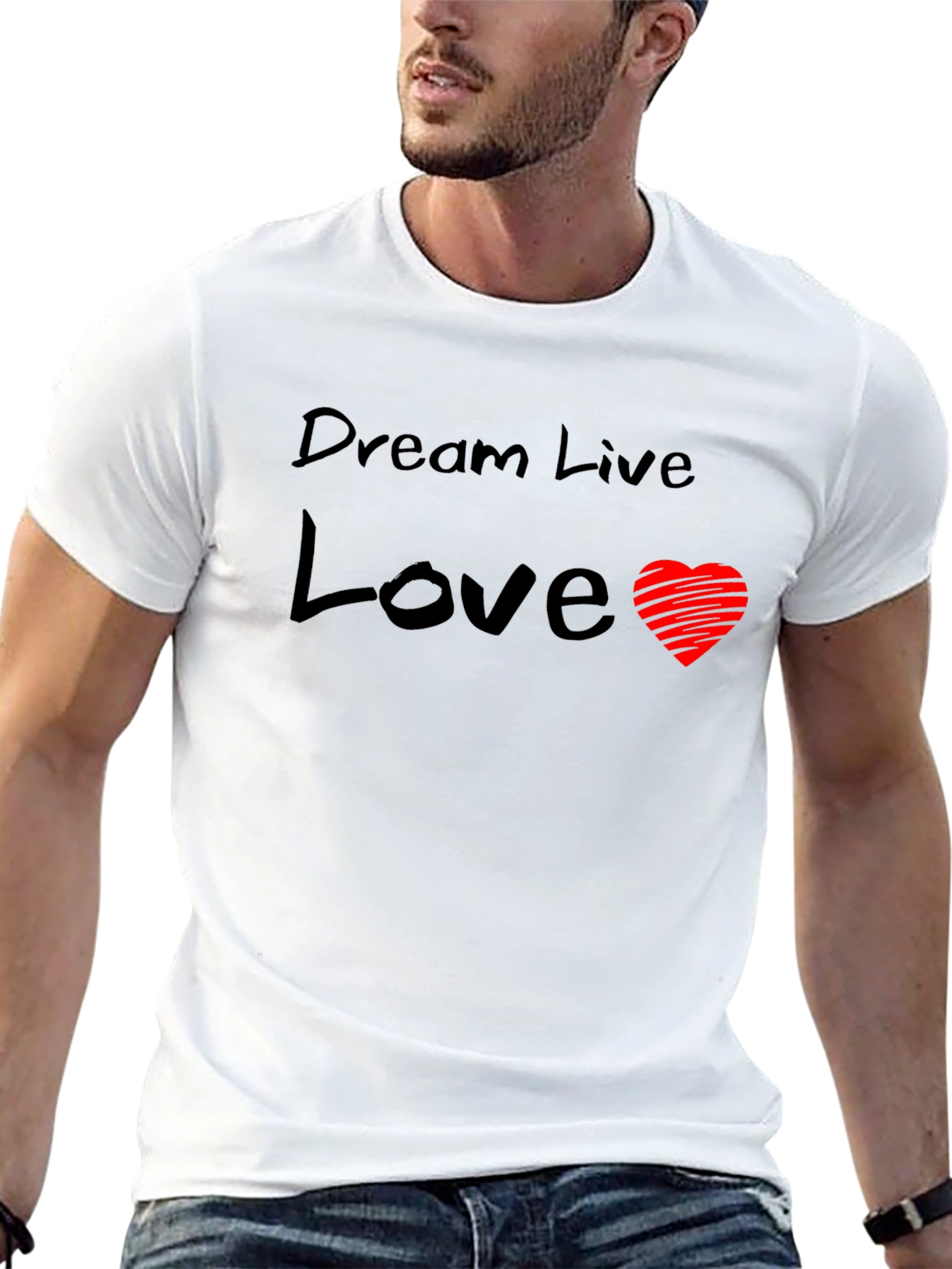 Dream Live Love Graphic Tee - Black T-Shirt