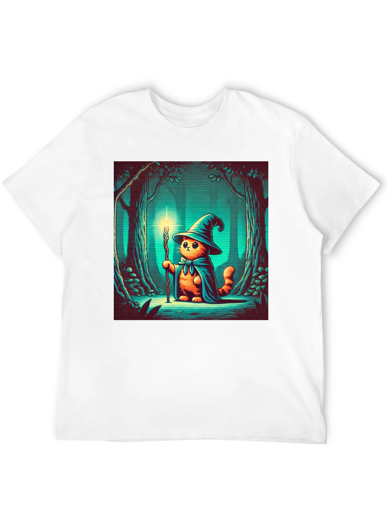 Wizard Cat T-Shirt - Magical Feline Adventure