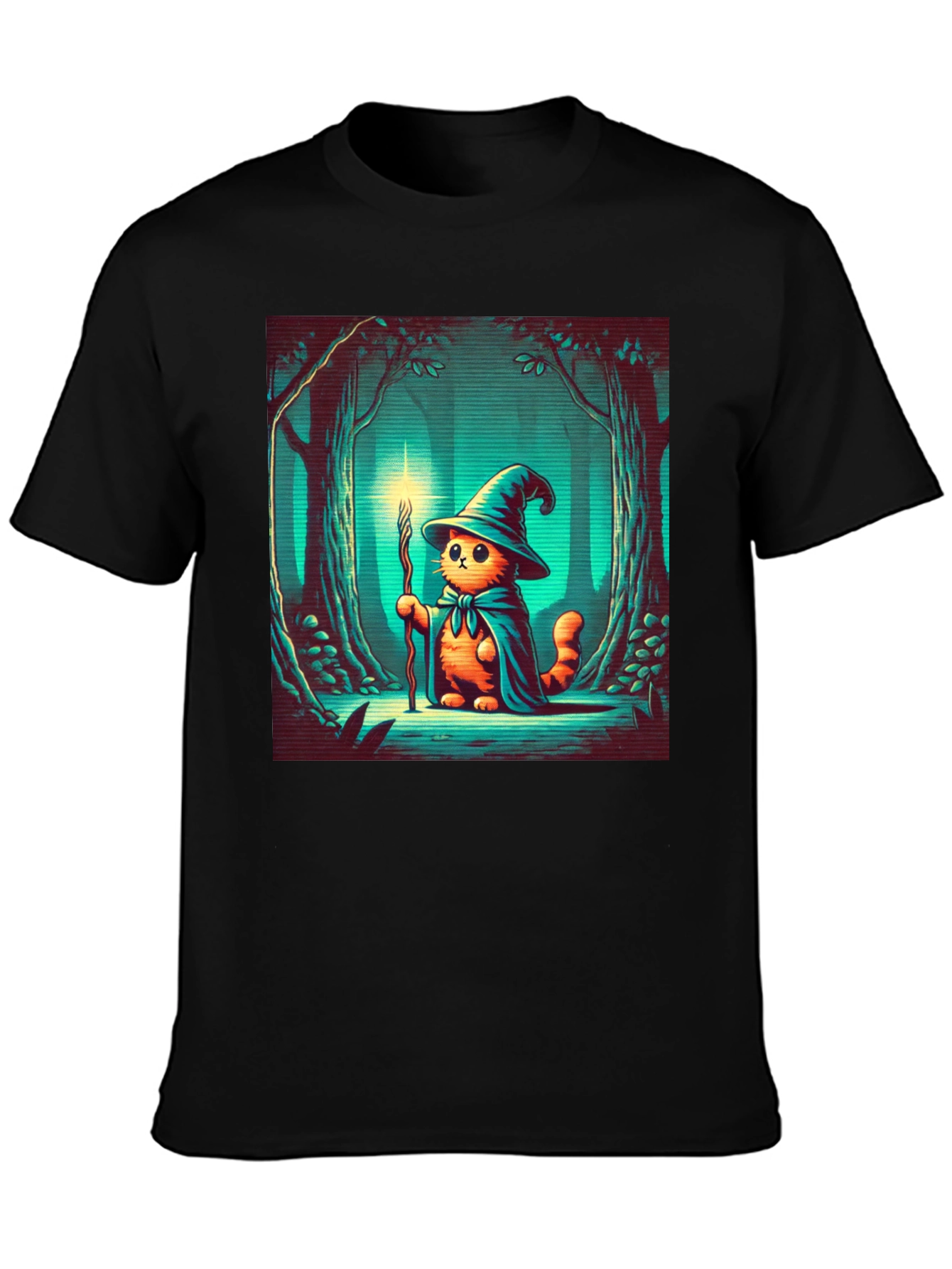 Wizard Cat T-Shirt - Magical Feline Adventure