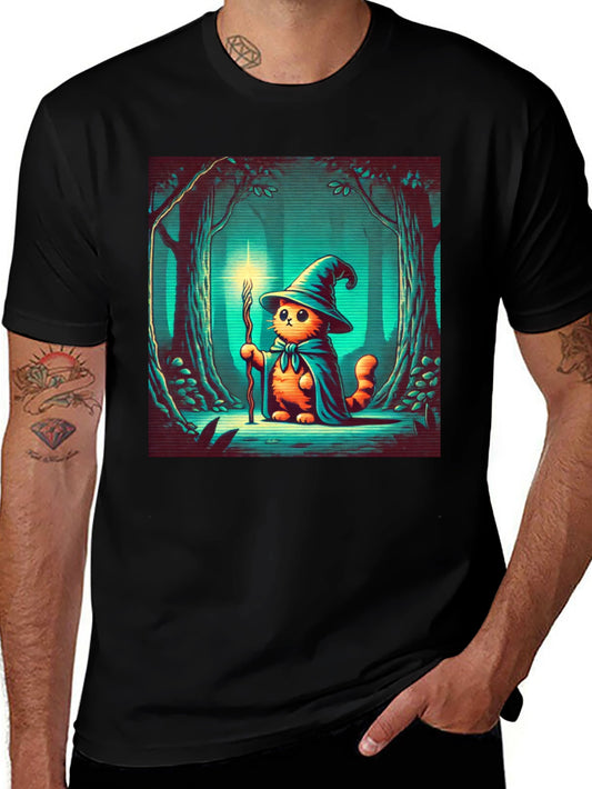 Wizard Cat T-Shirt - Magical Feline Adventure