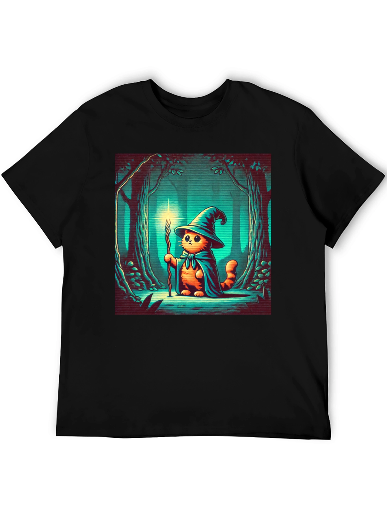 Wizard Cat T-Shirt - Magical Feline Adventure