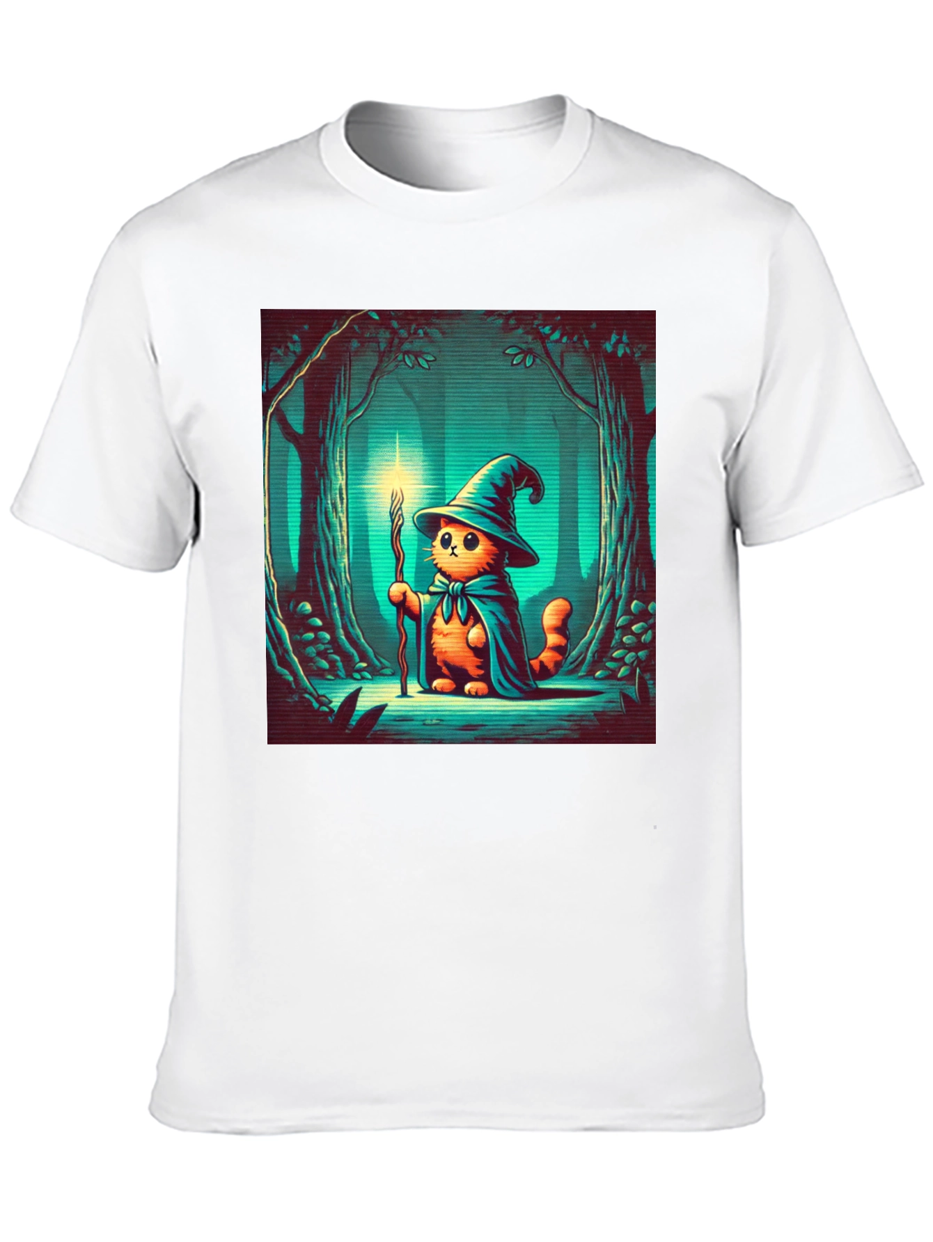 Wizard Cat T-Shirt - Magical Feline Adventure