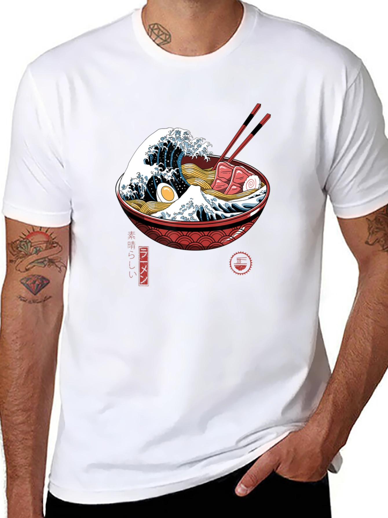 Ramen Wave Graphic Tee - Unique Japanese Inspired T-Shirt
