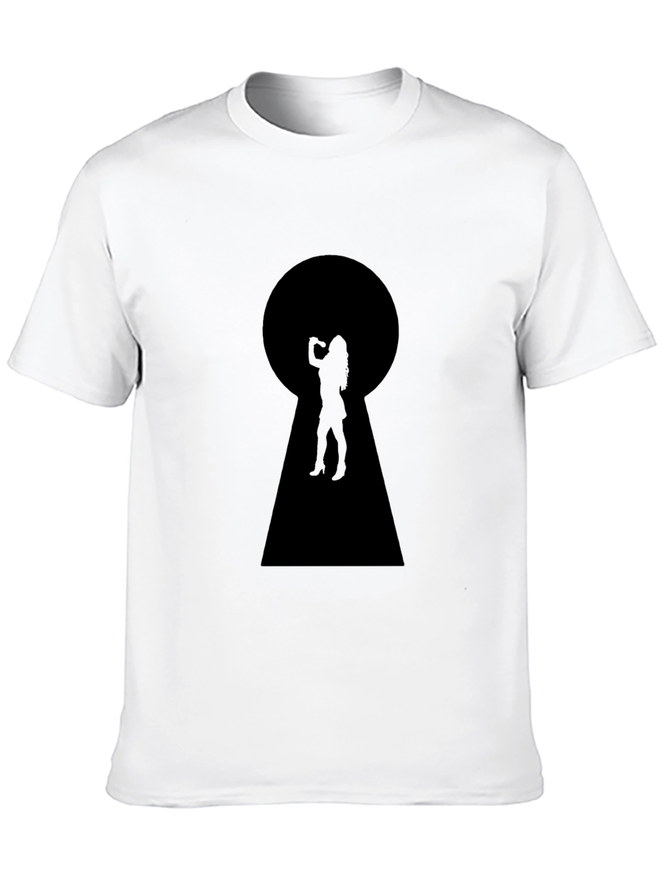 Keyhole Silhouette Graphic T-Shirt