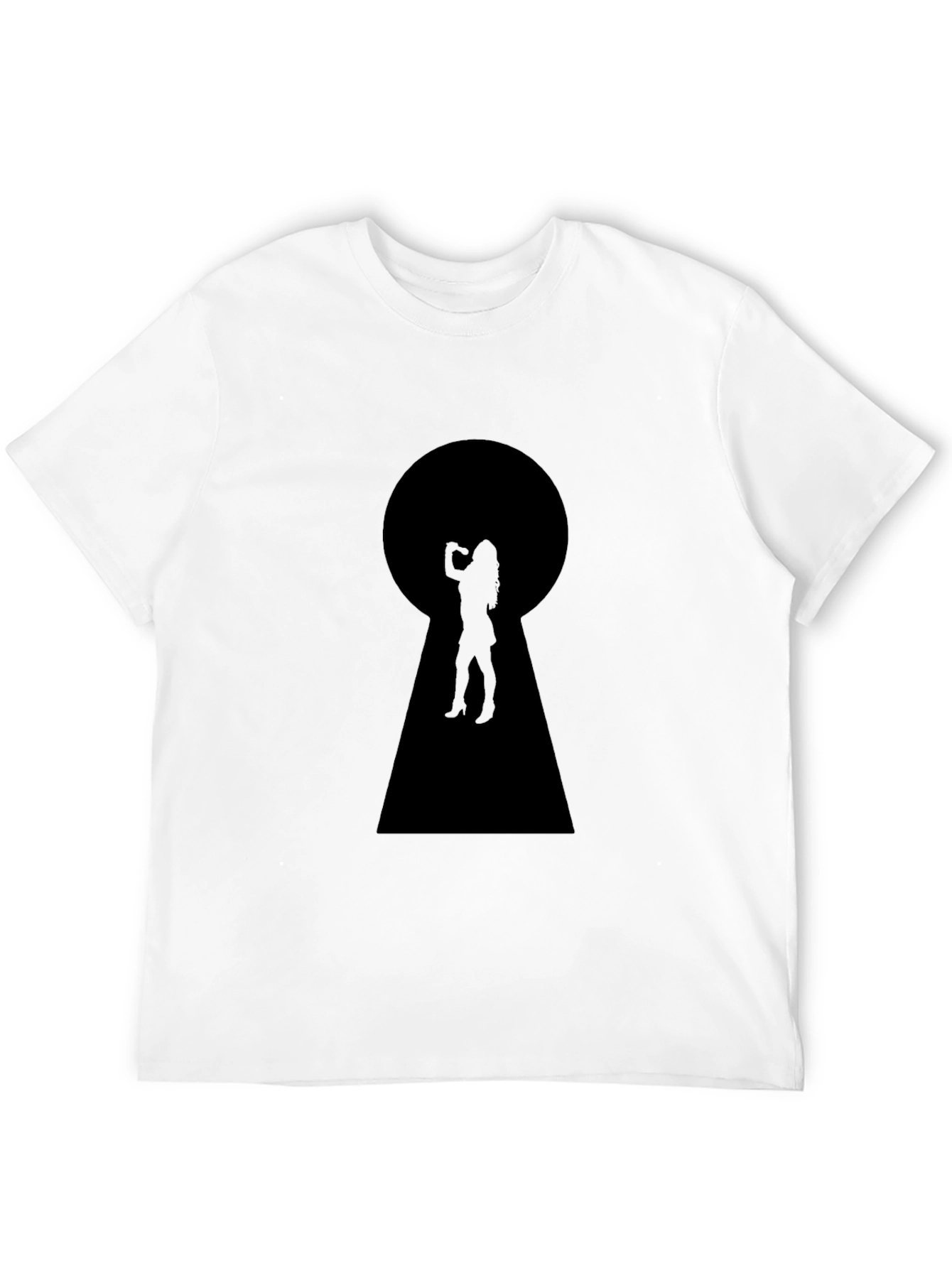Keyhole Silhouette Graphic T-Shirt