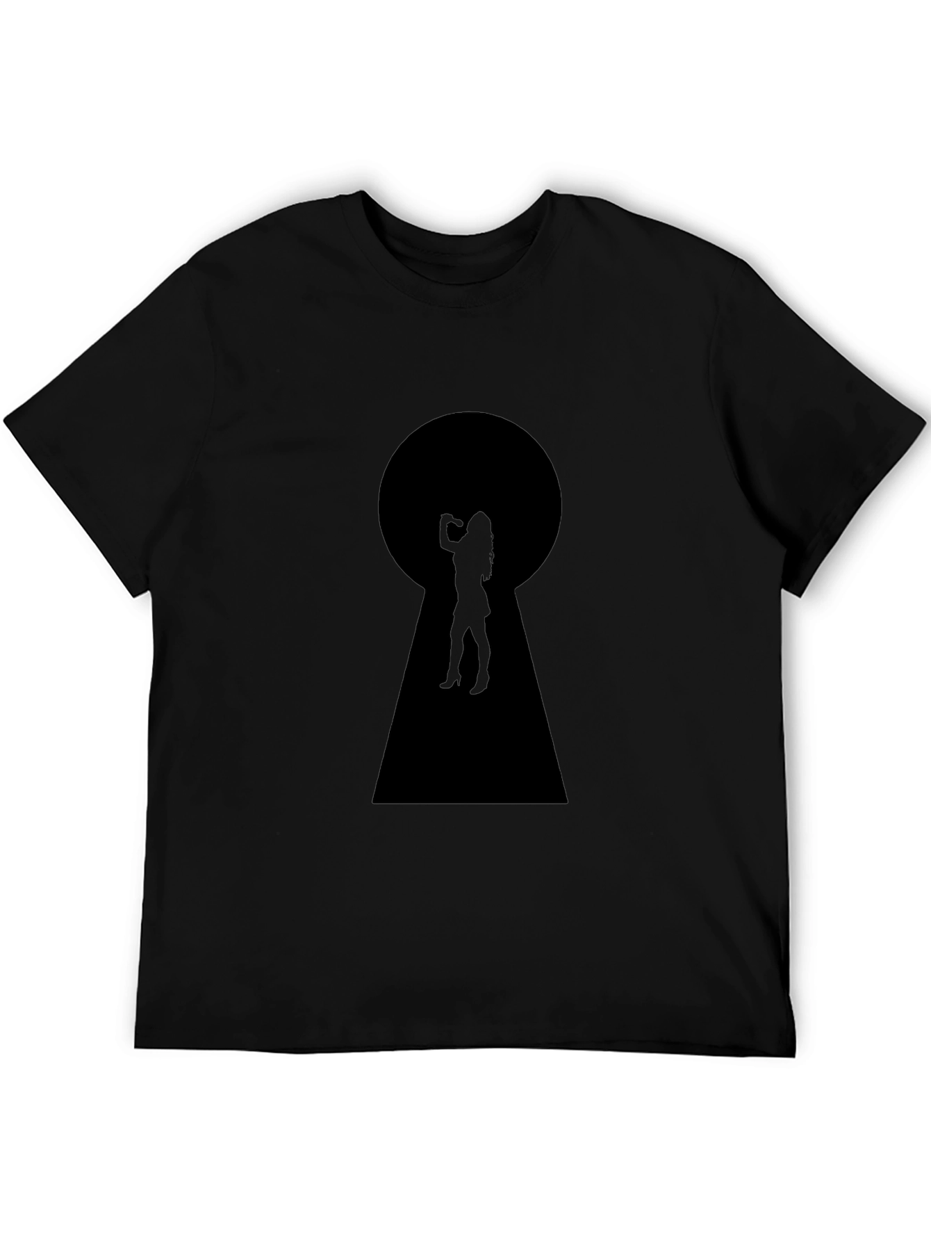 Keyhole Silhouette Graphic T-Shirt