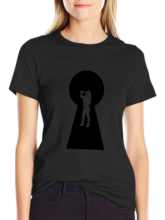 Keyhole Silhouette Graphic T-Shirt