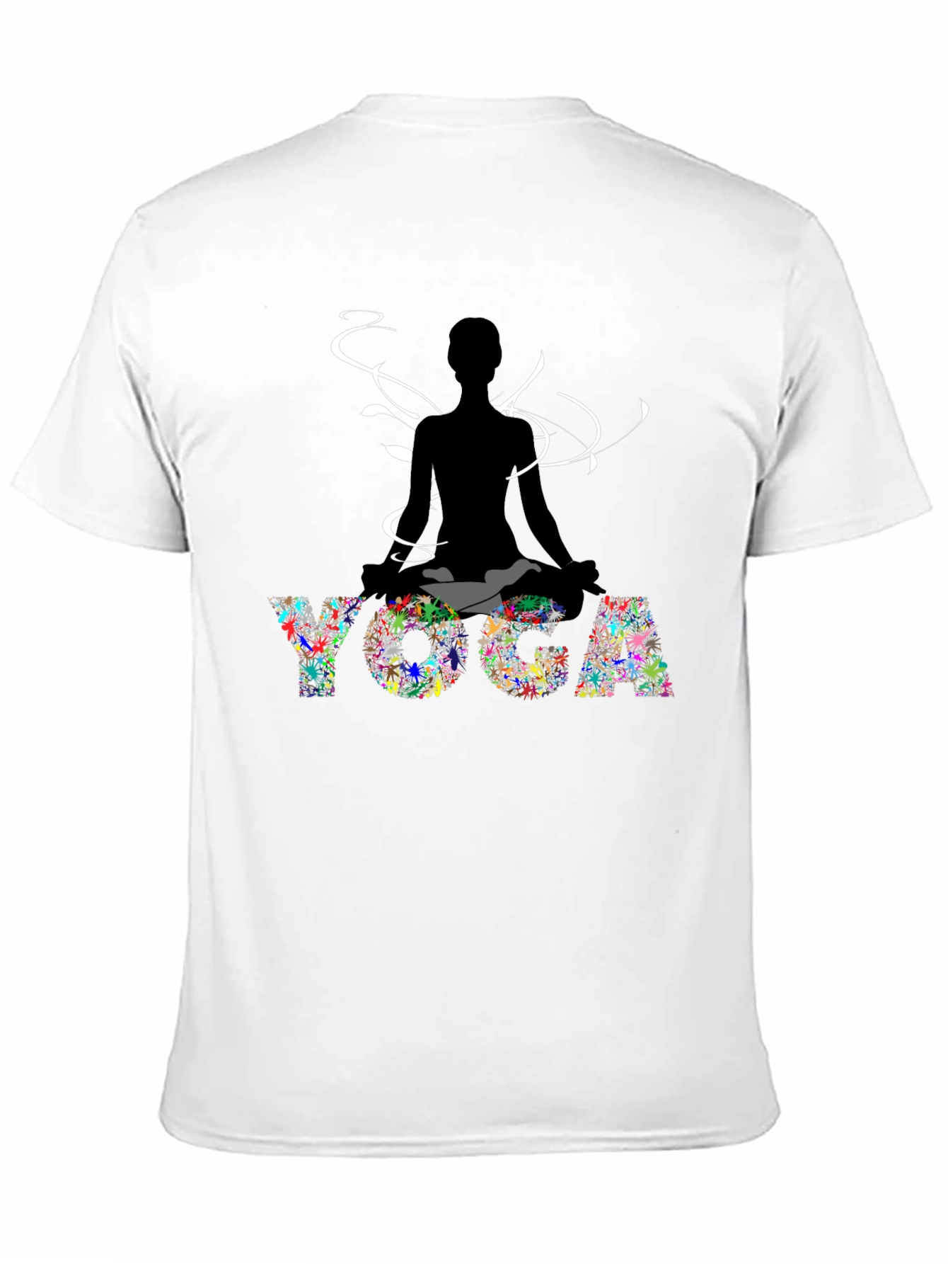 Yoga Silhouette Graphic T-Shirt - Black