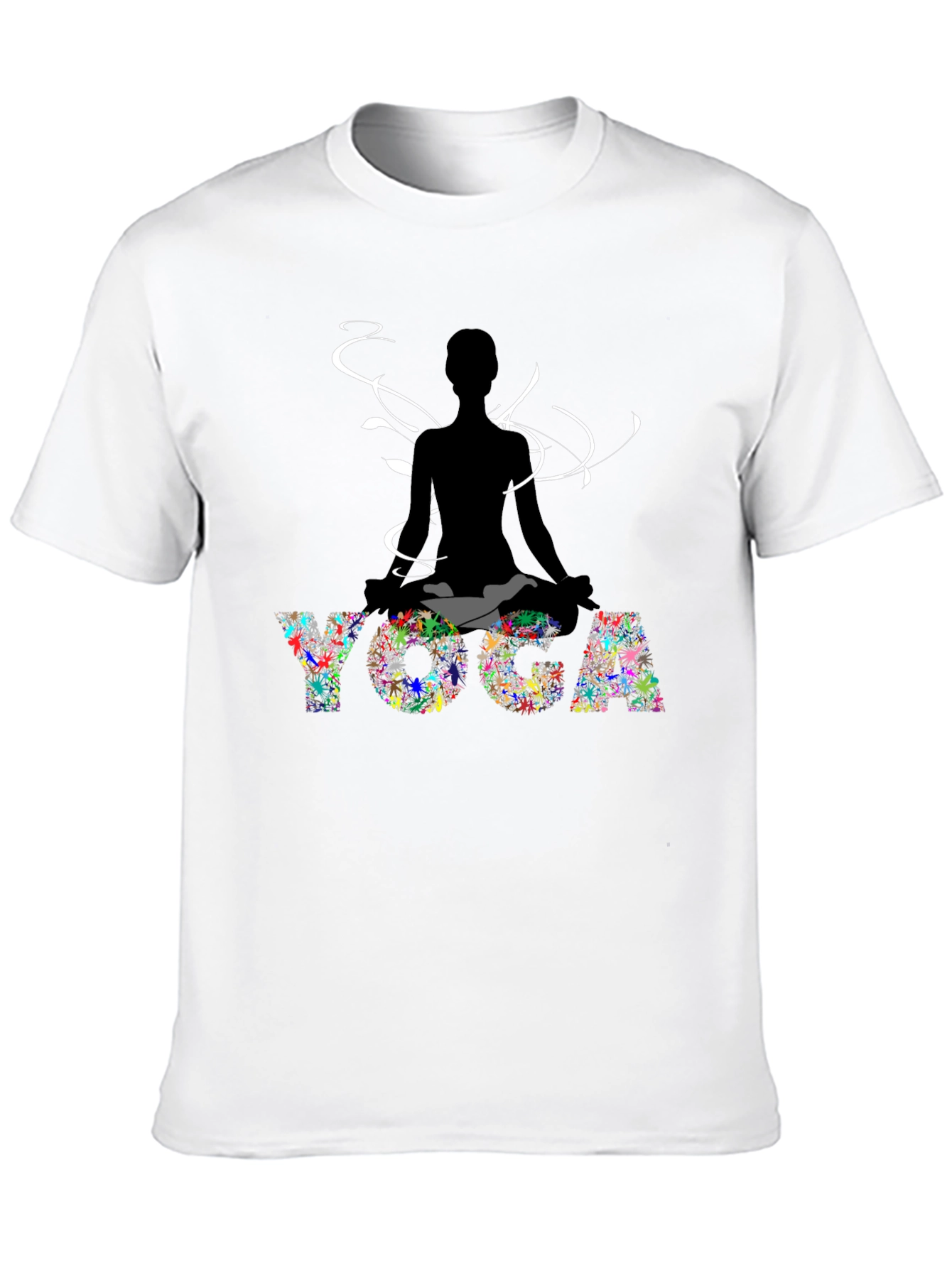 Yoga Silhouette Graphic T-Shirt - Black