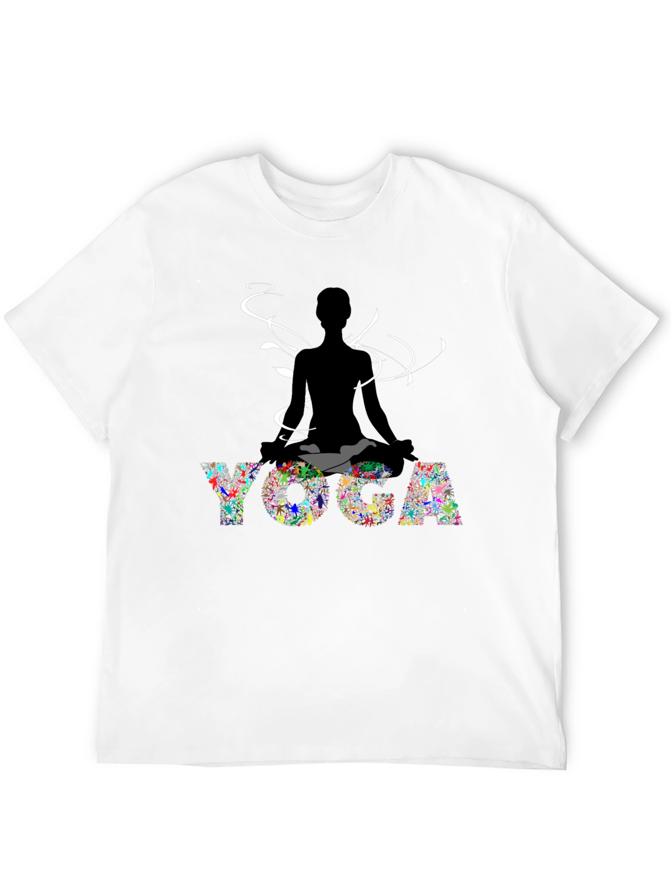 Yoga Silhouette Graphic T-Shirt - Black