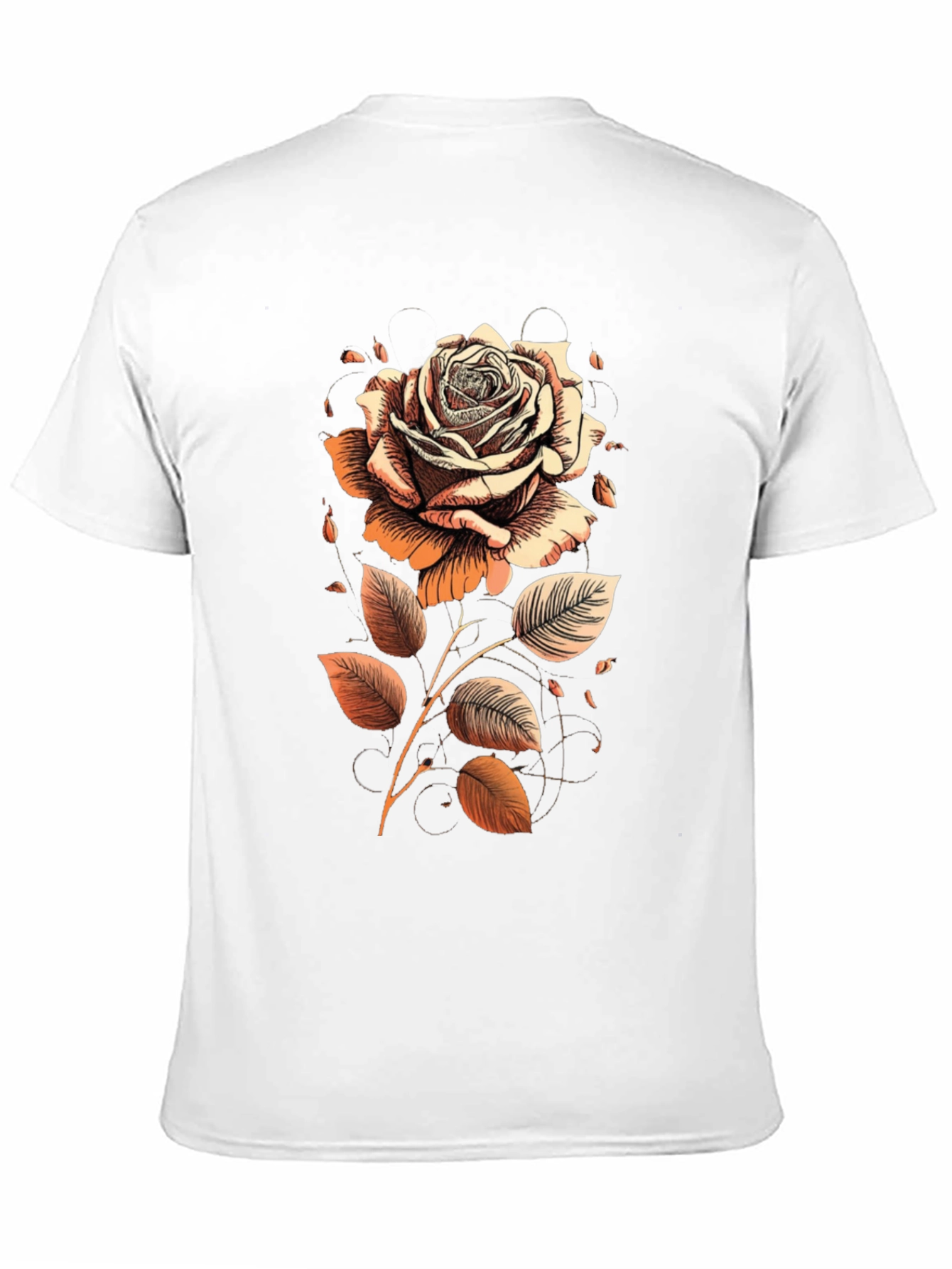 Rose Graphic Tee - Artistic Floral Design
