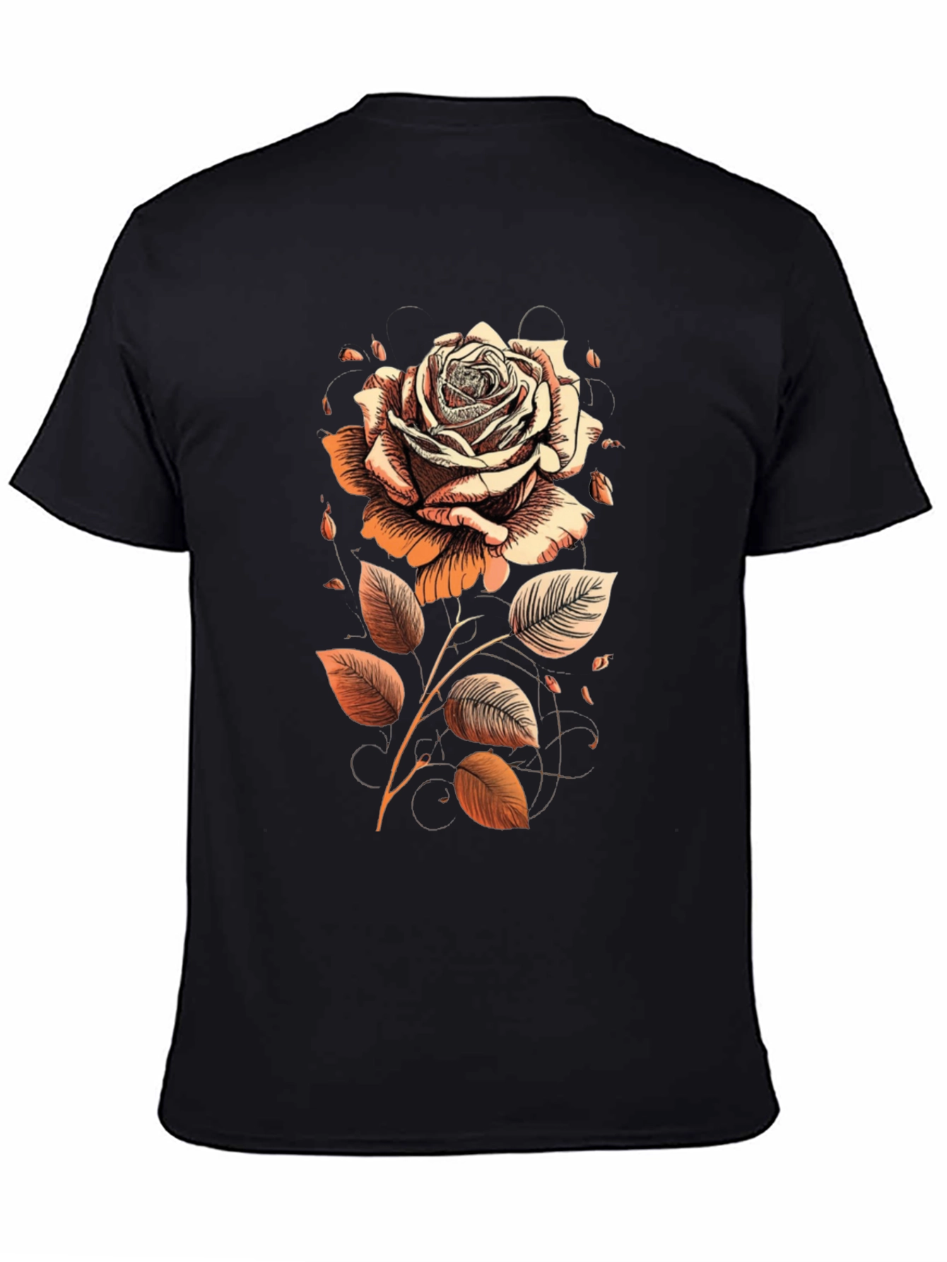 Rose Graphic Tee - Artistic Floral Design