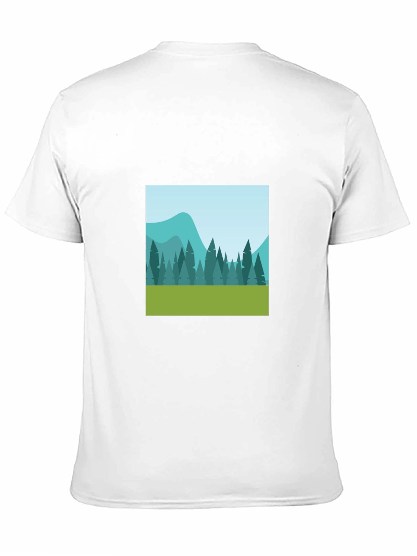Nature Scene Graphic Tee - Black Cotton Comfort