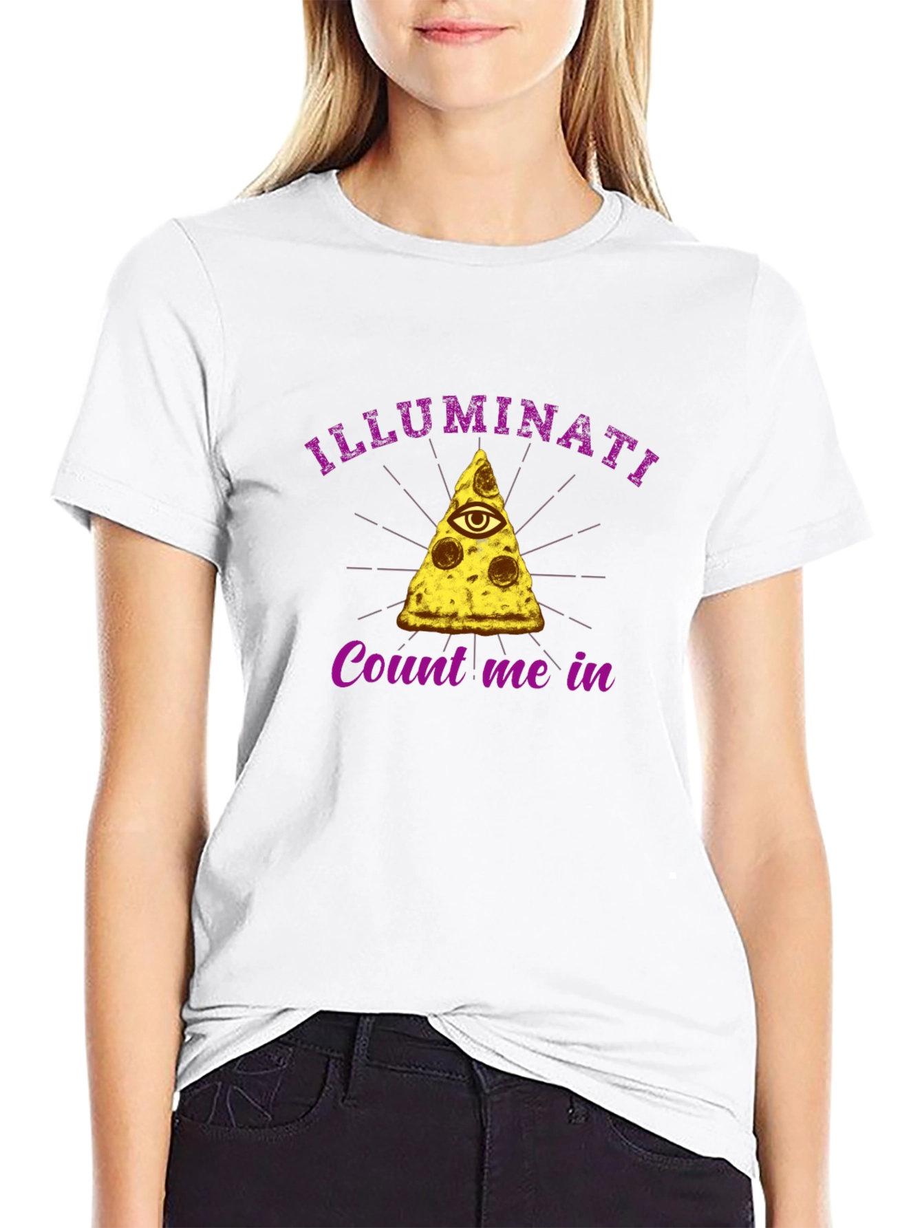 Illuminati Pizza Slice T-Shirt - Count Me In!