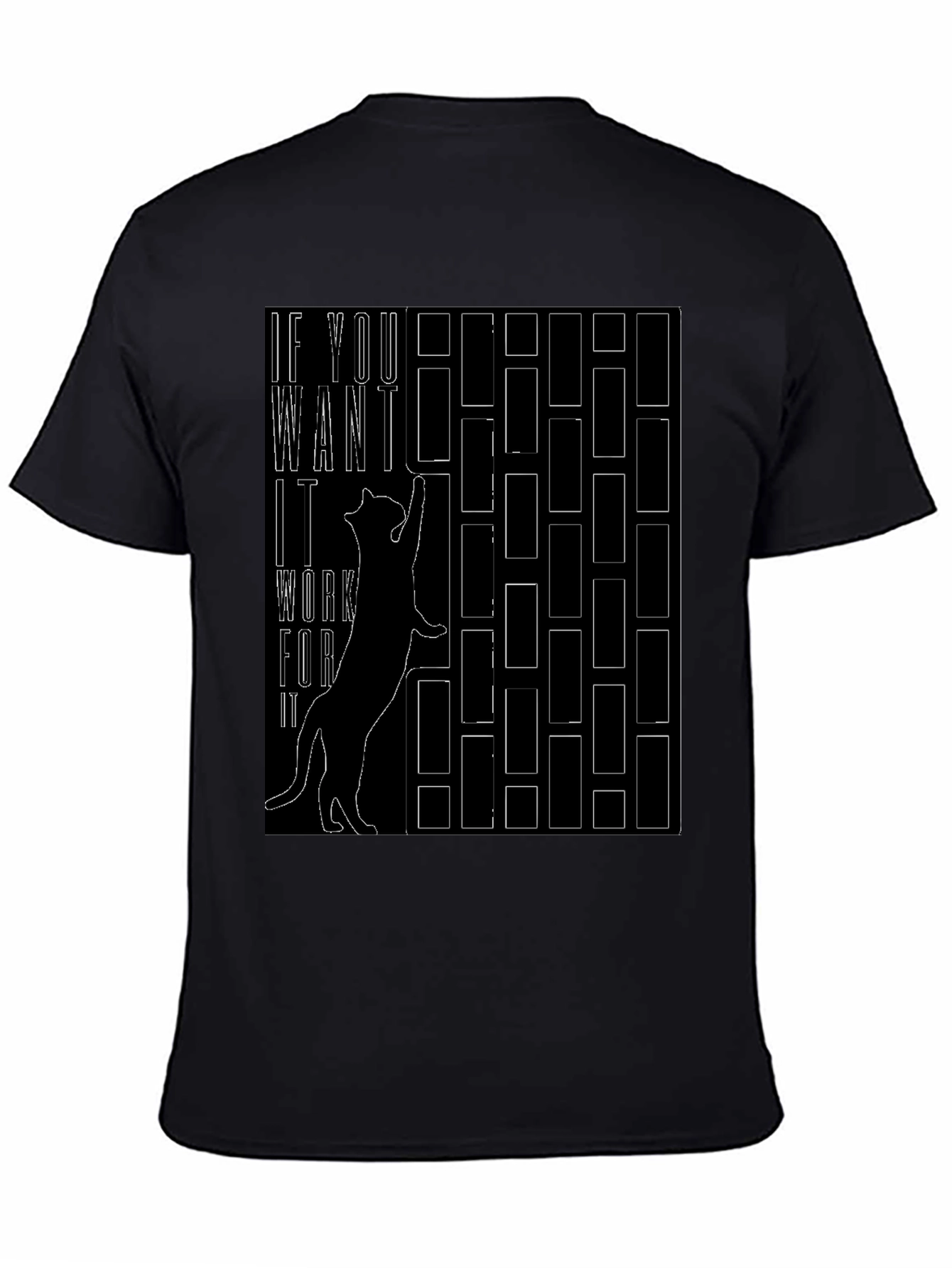 Motivational Cat T-Shirt - Work for It