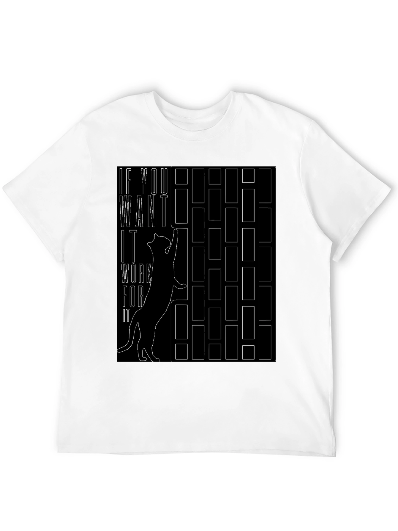 Motivational Cat T-Shirt - Work for It